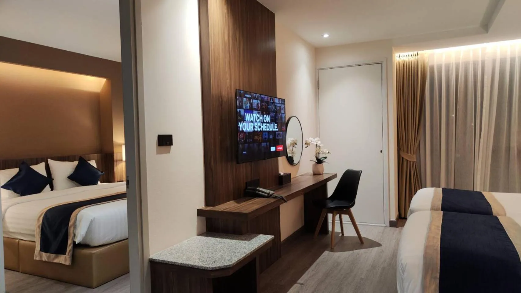 Bed in Hi Chiangmai Hotel