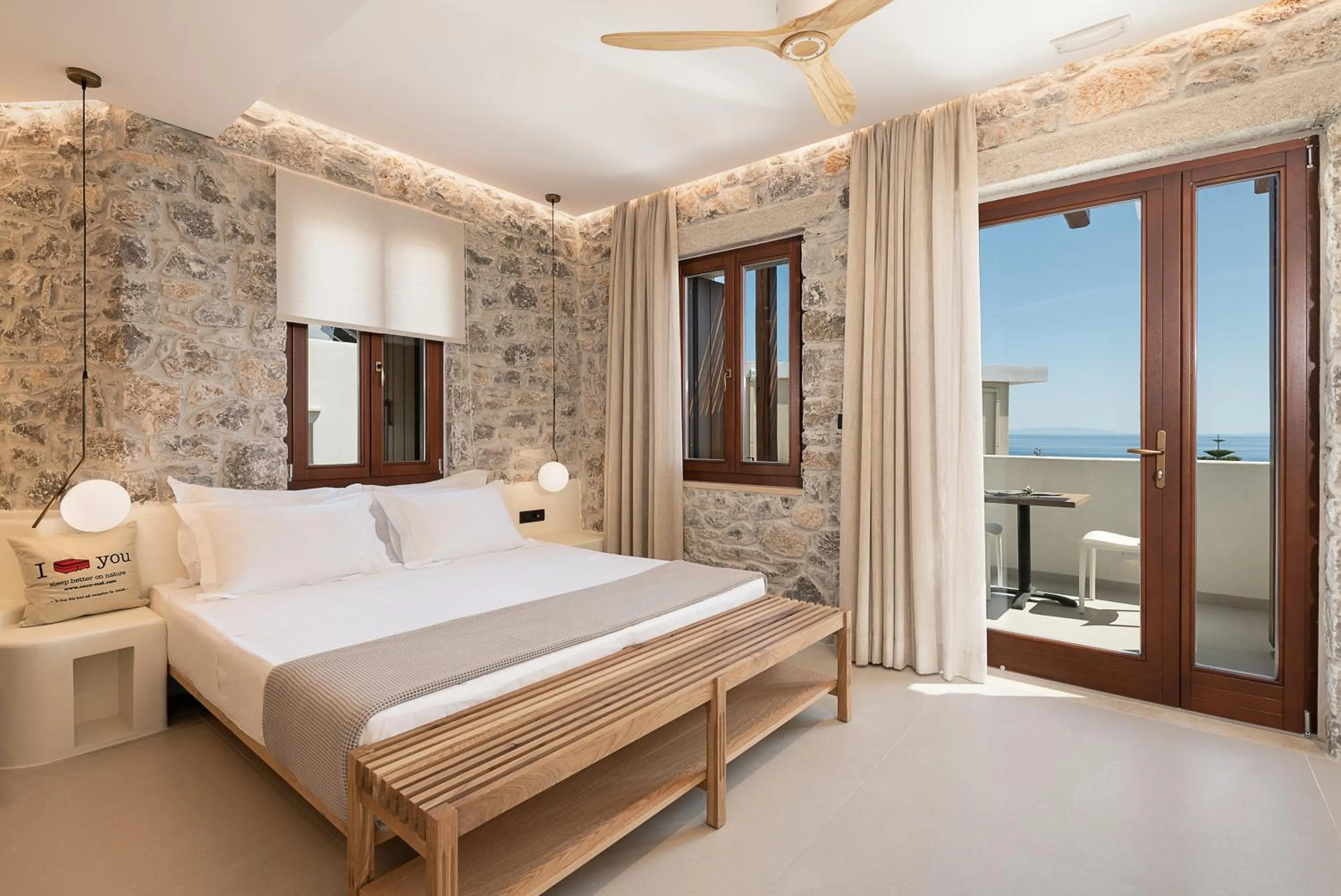 Sea view, Bed in The Authentic Village Boutique Hotel