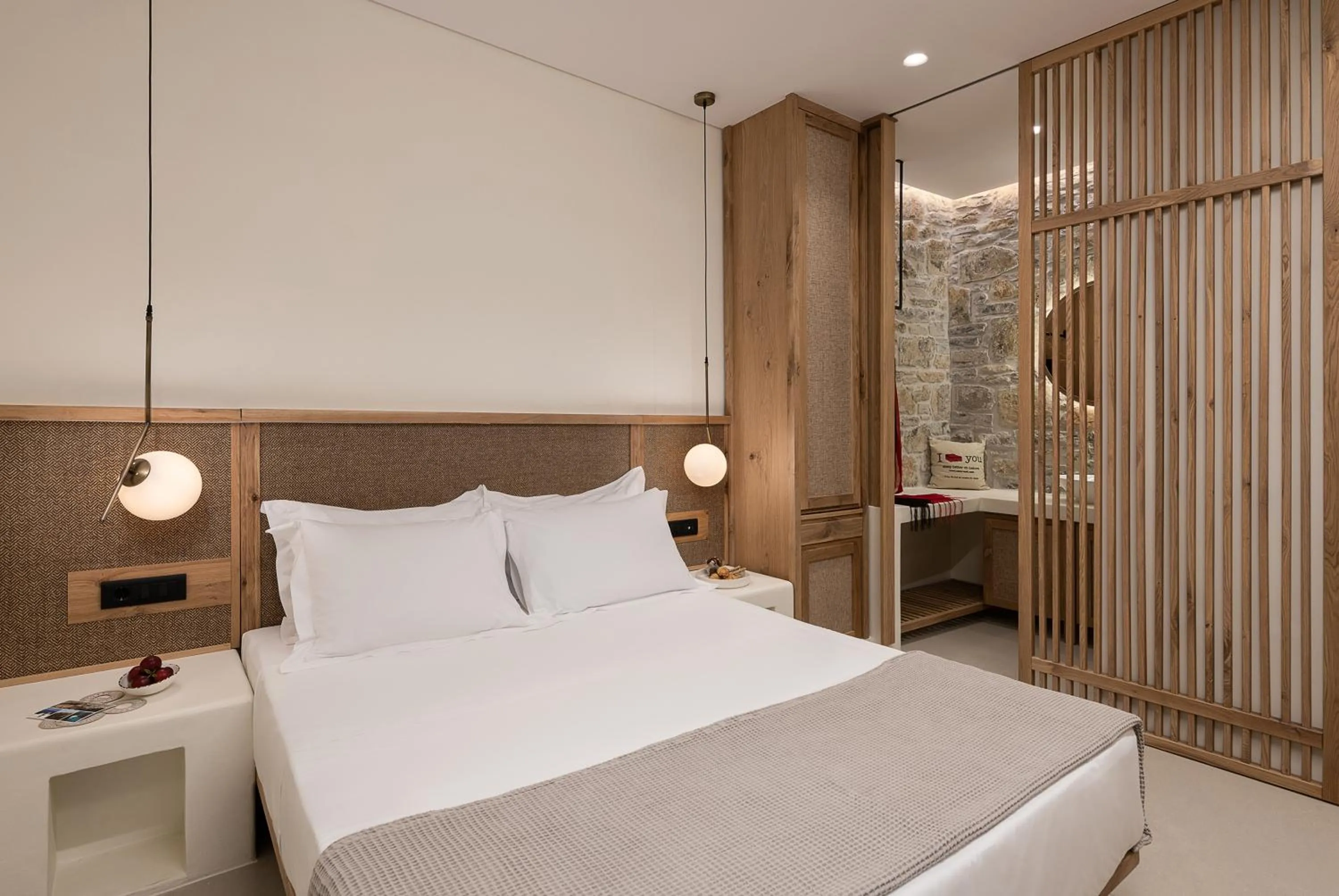 Bed in The Authentic Village Boutique Hotel