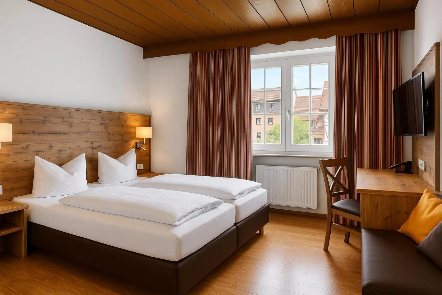 Photo of the whole room, Bed in Landgasthof Hotel Rebstock
