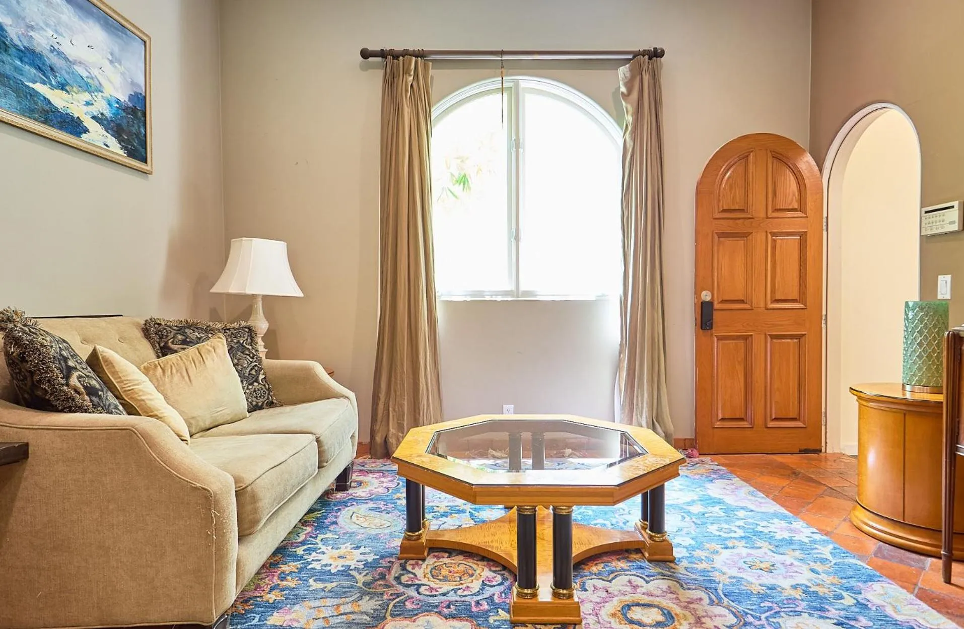 Living room in Beverly Hills Spanish