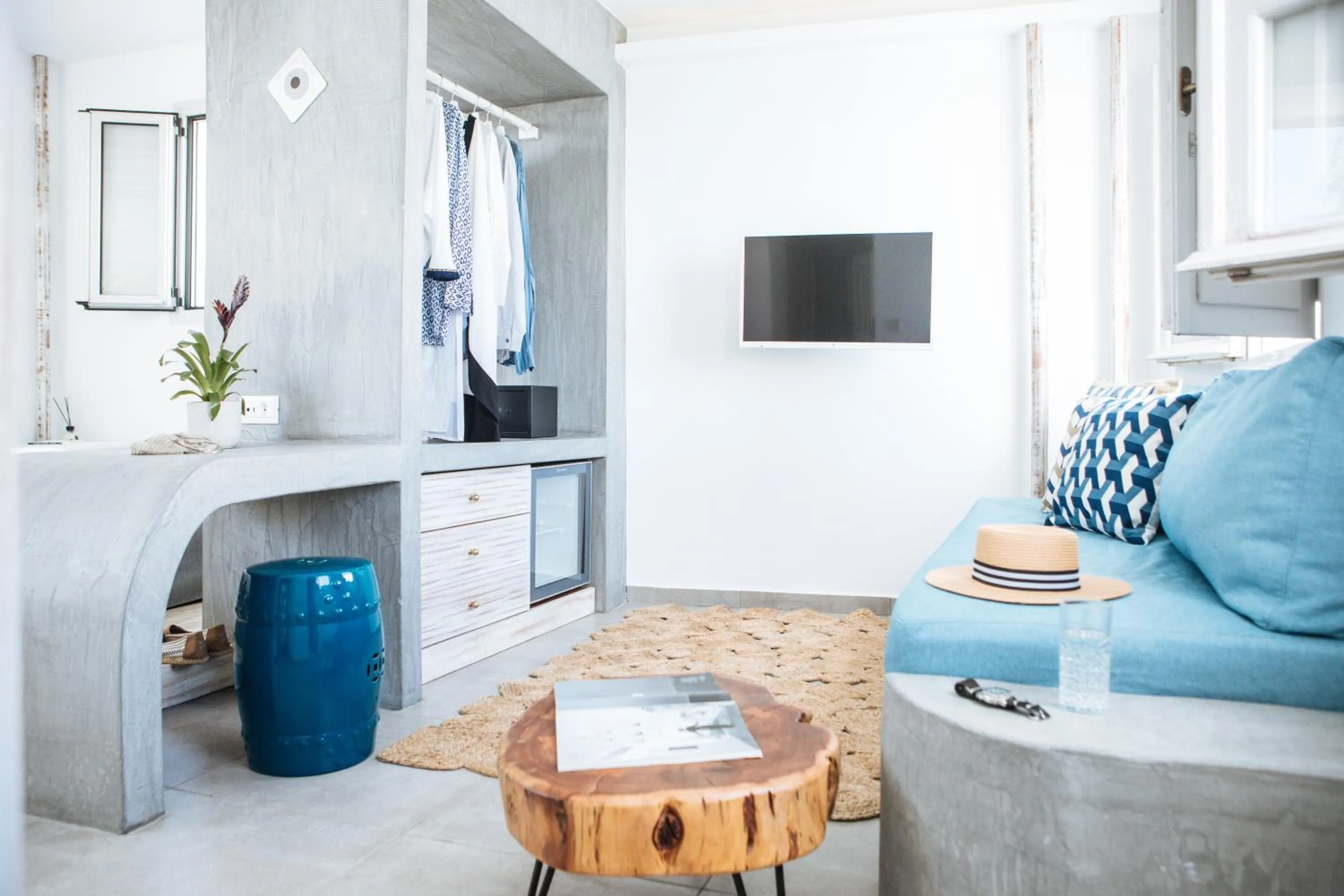 Living room in The Museum Project Oia