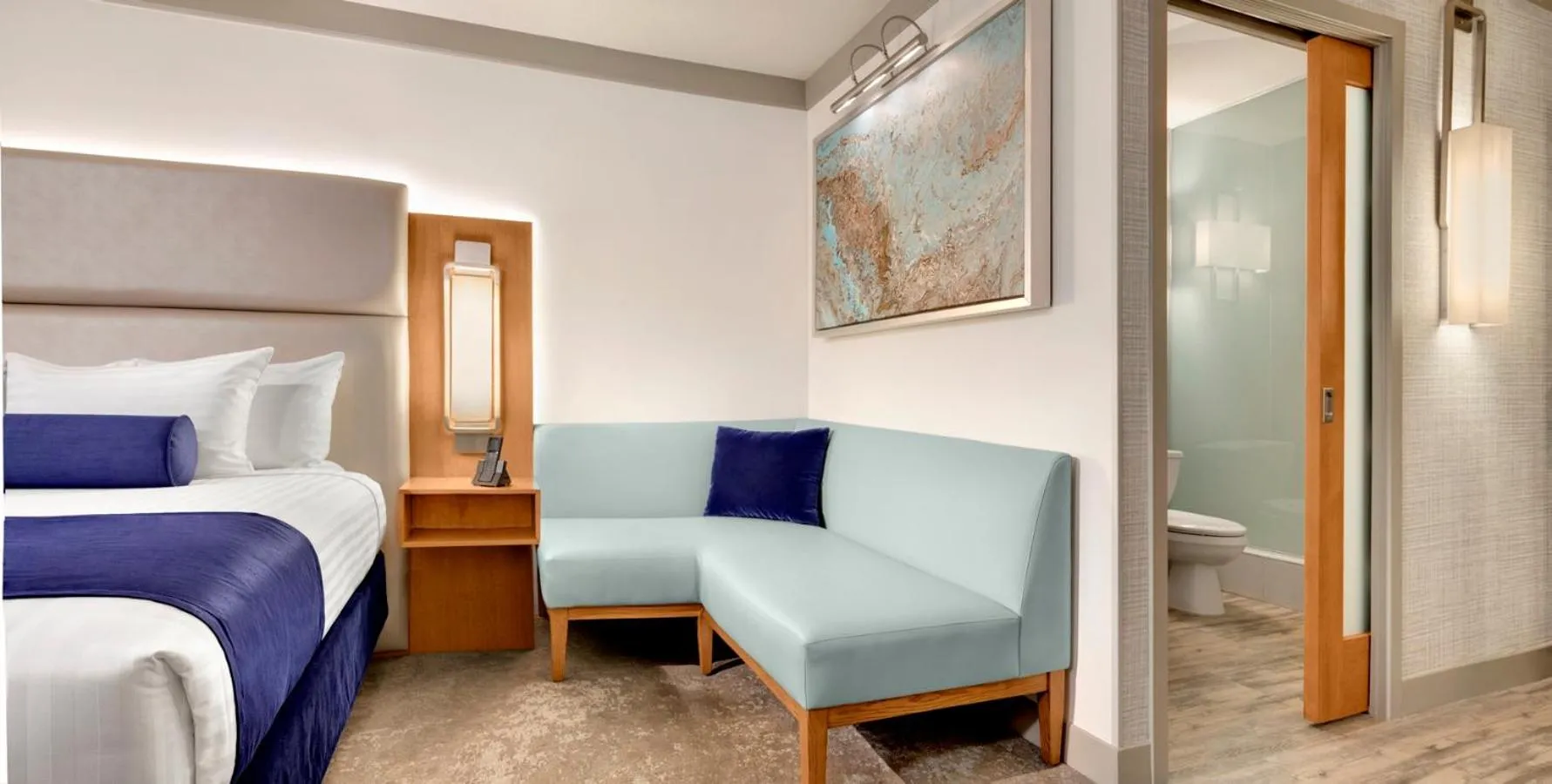 Seating area, Bed in The STRAT Hotel, Casino & Tower