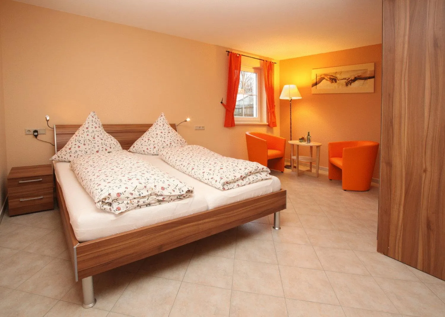 Winter, Bed in Landhotel zu Heidelberg