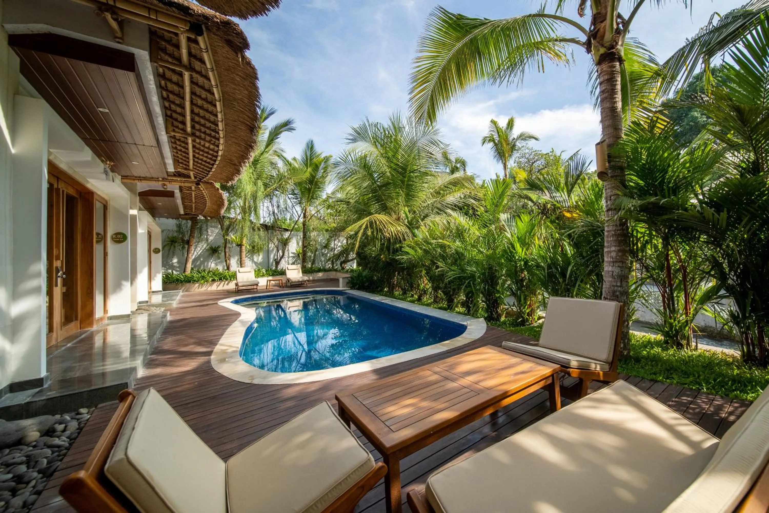 Pool view in Harsono Boutique Resort Bali