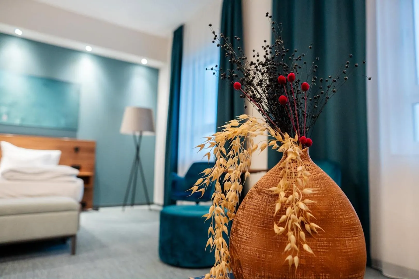 Decorative detail, Bed in Hotel Das Zeit