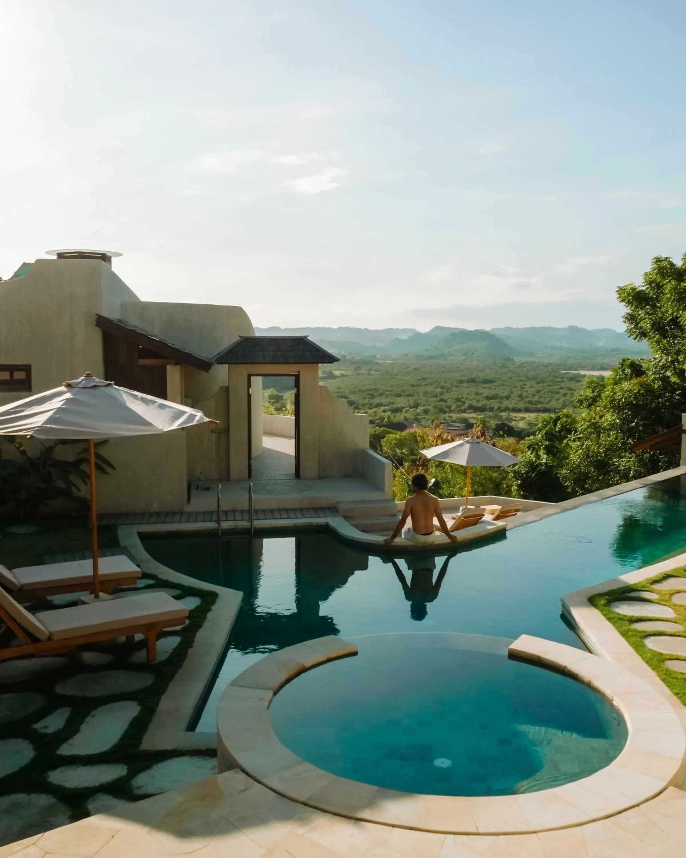 Pool view in Dome Lombok