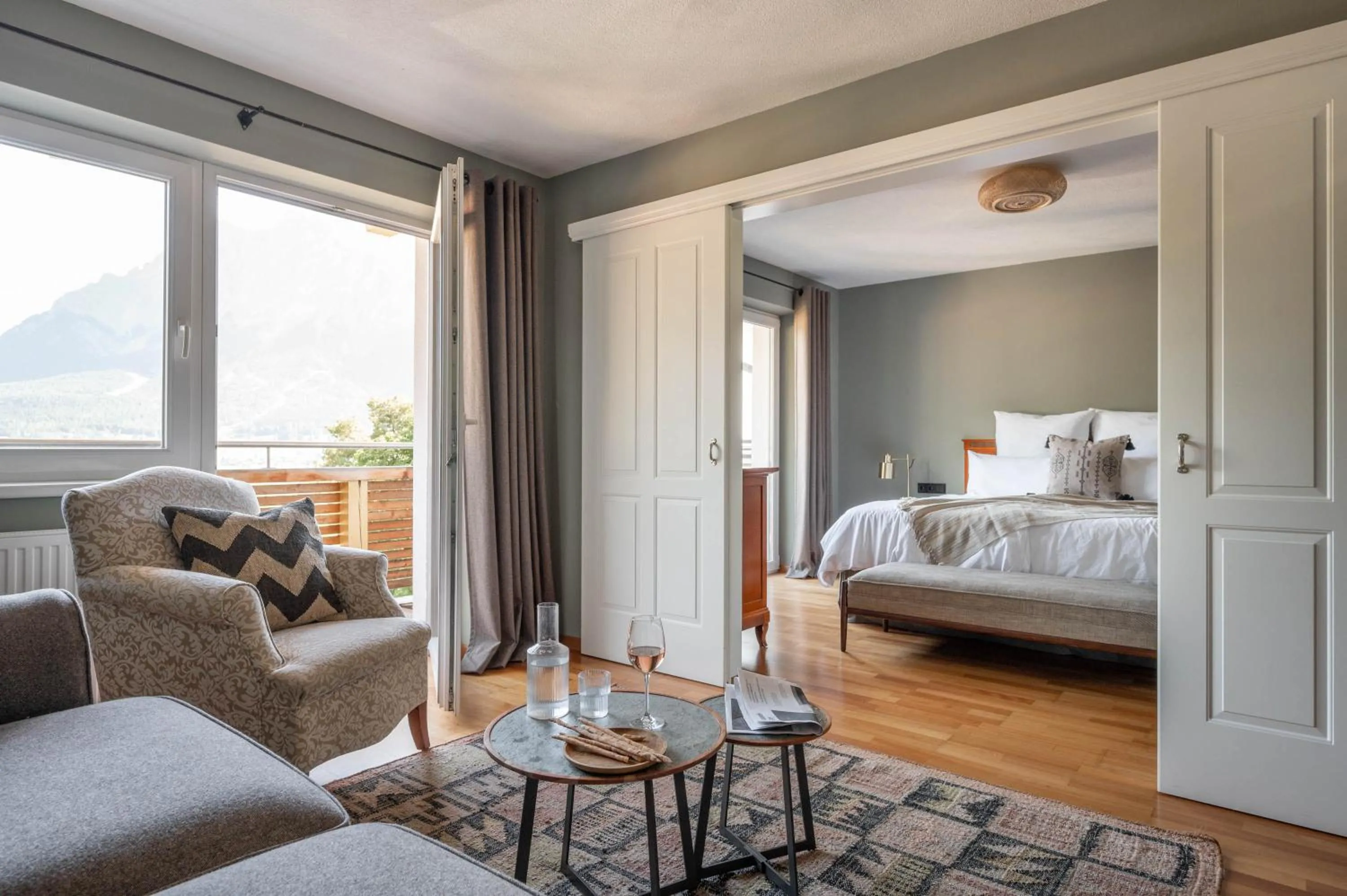 Photo of the whole room, Bed in Boutique Hotel Bellevue Lermoos