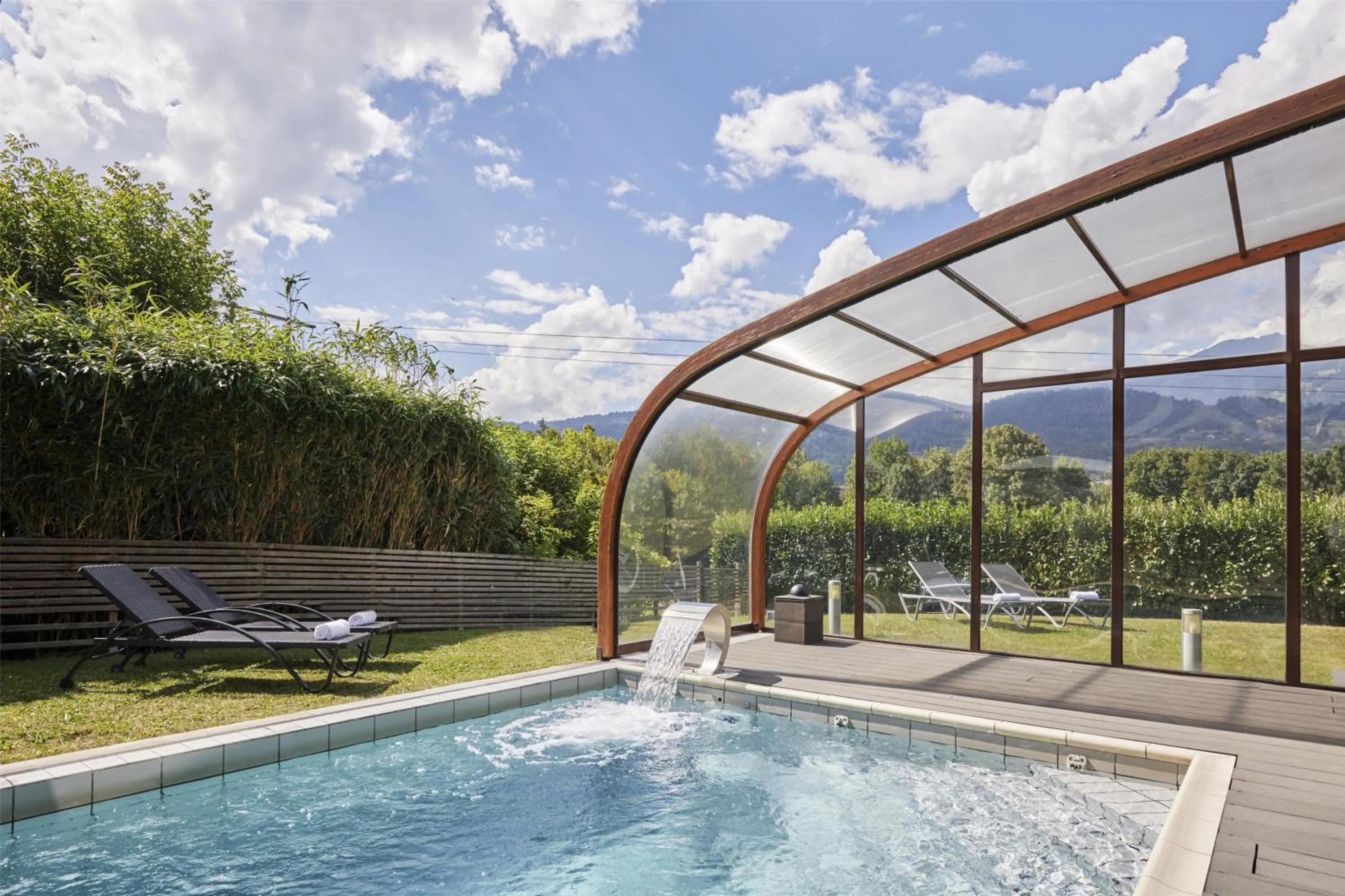 Pool view in Best Western Plus Pays du Mont Blanc