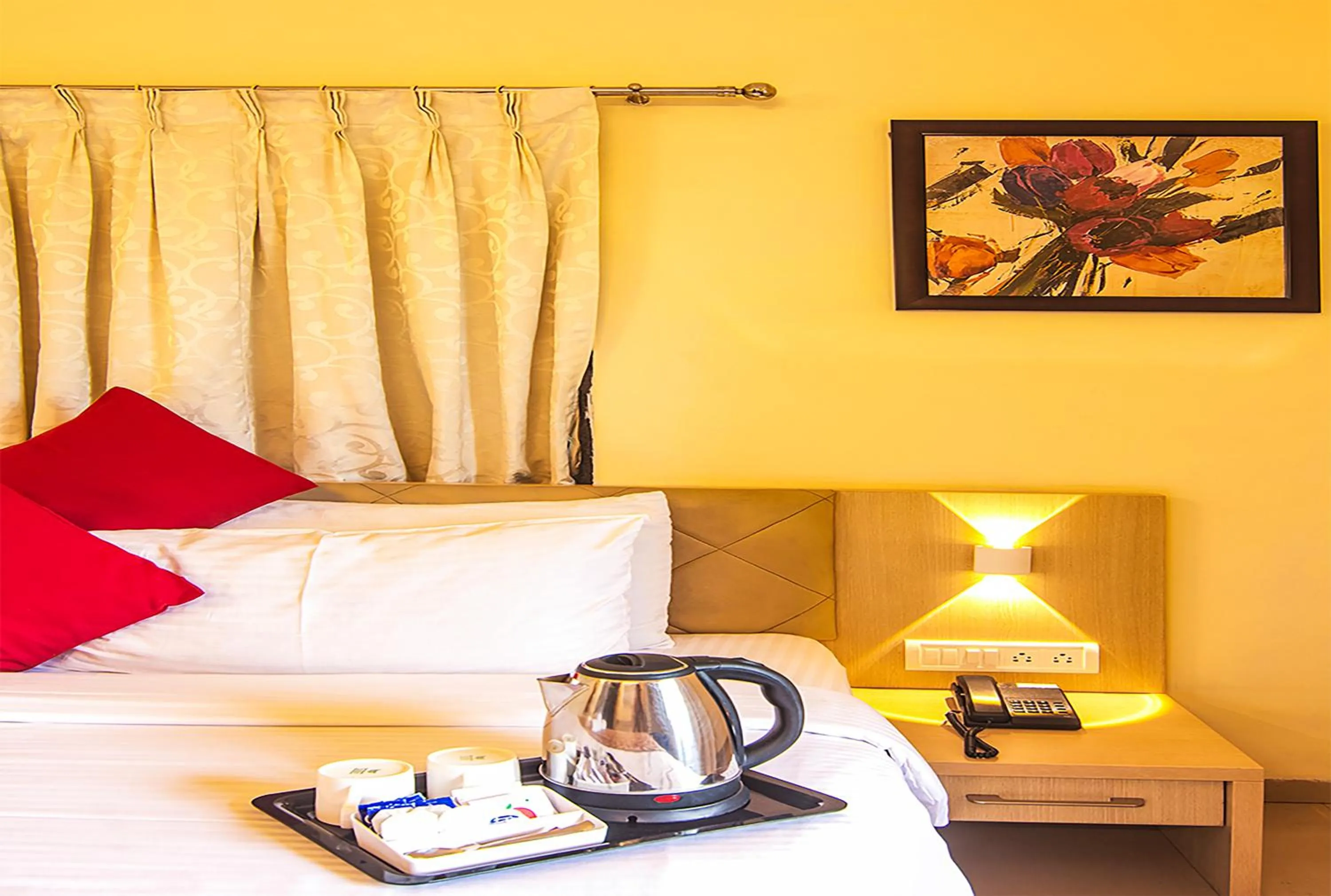 Coffee/tea facilities, Bed in Aron Resort Lonavala - Near Old Mumbai Pune Highway