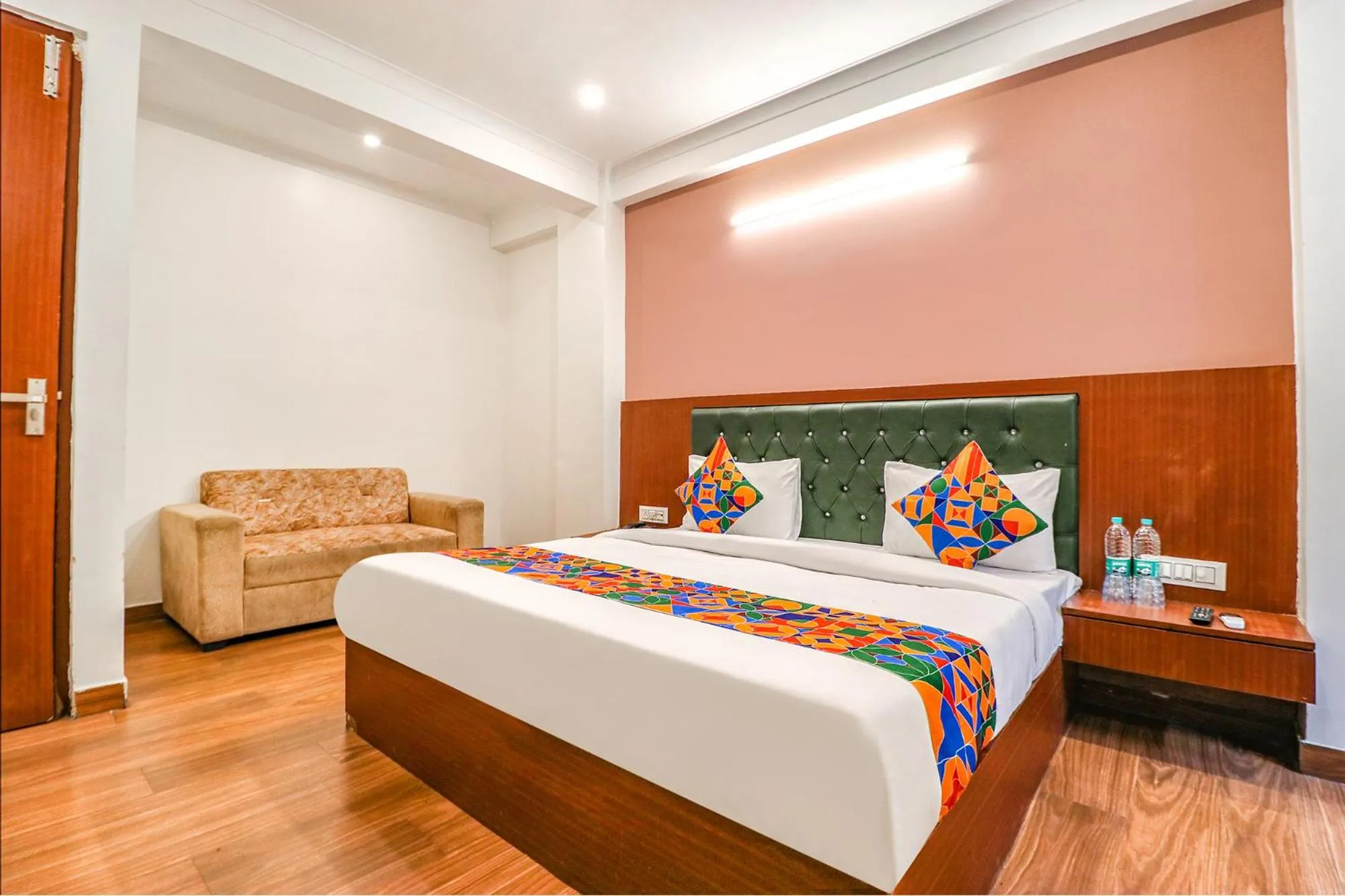 Bed in FabHotel Lime Tree Near Yashobhoomi Convention Centre