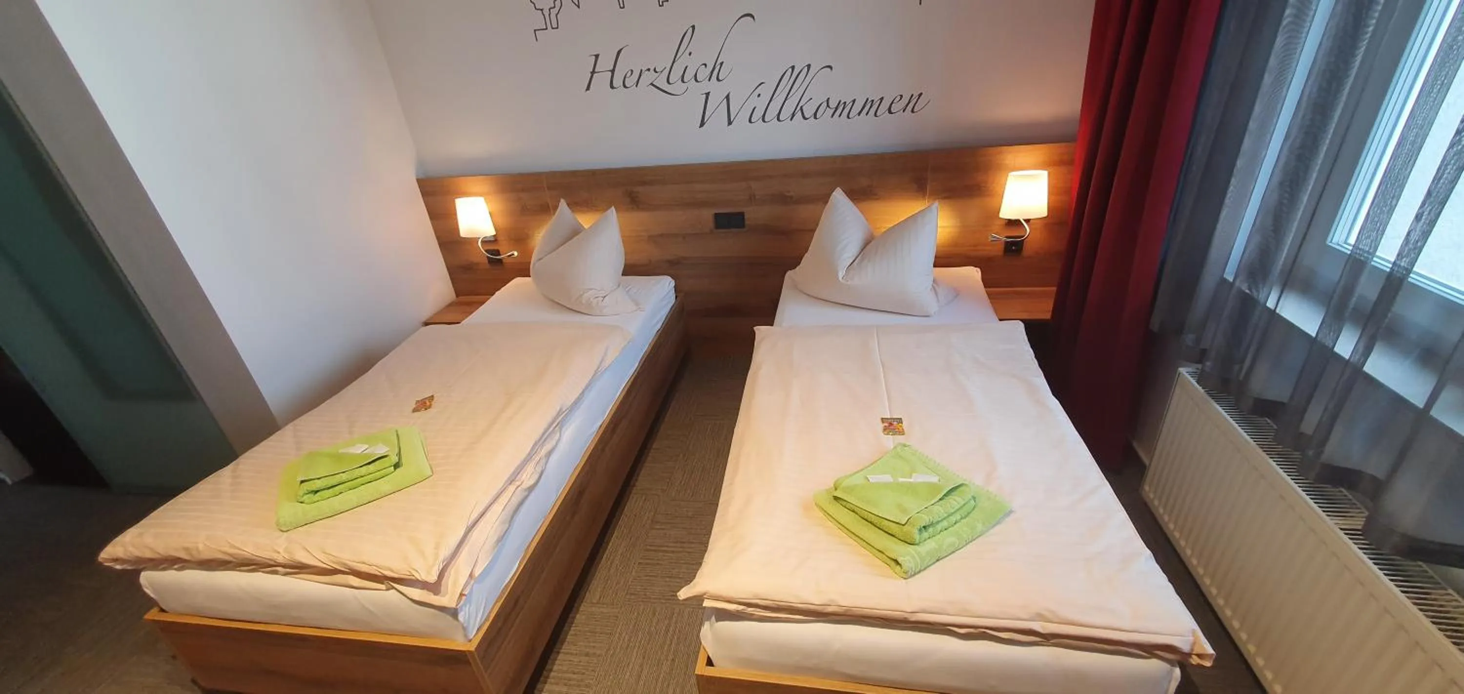 Bed in Hotel Wettiner Hof