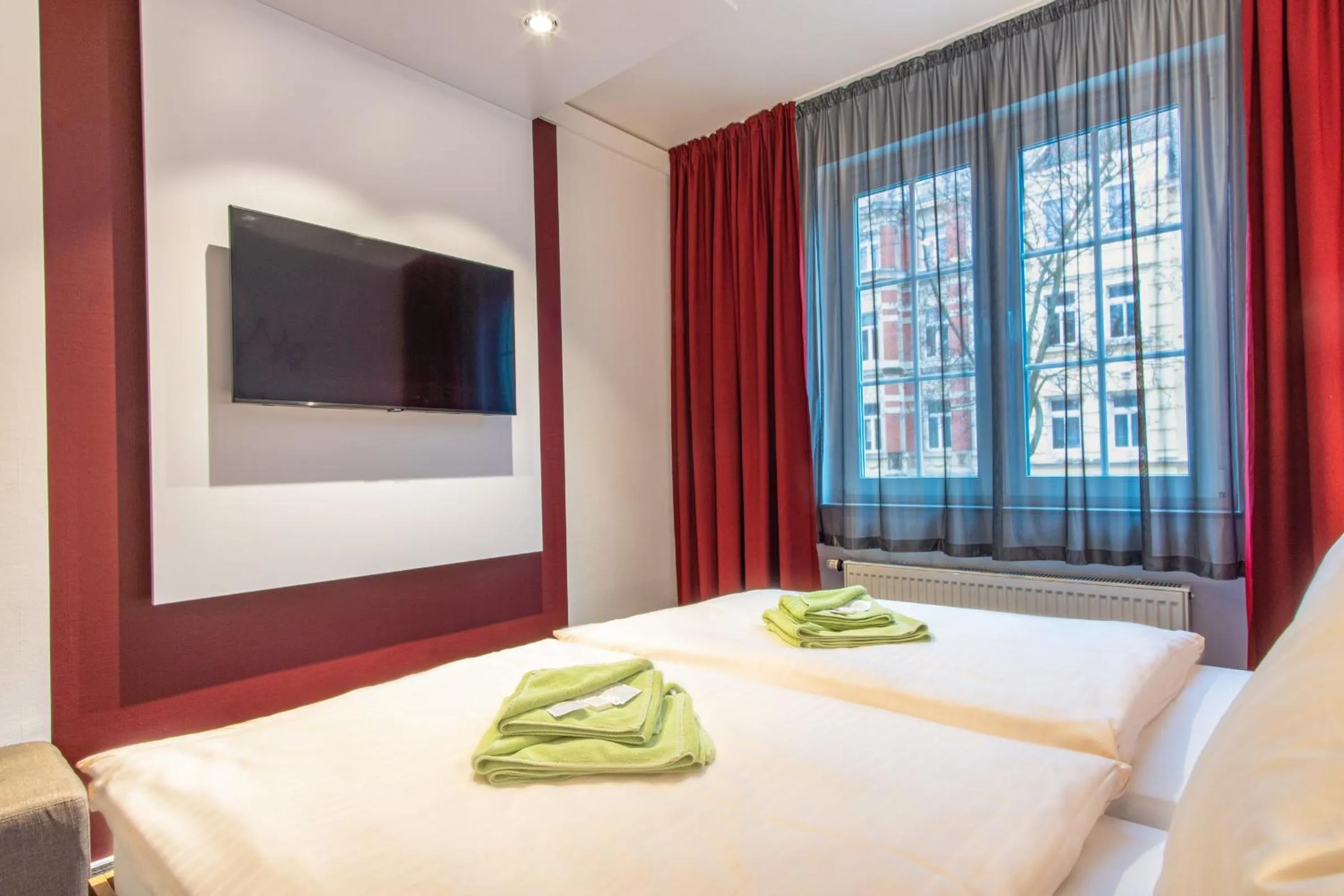 Bed in Hotel Wettiner Hof