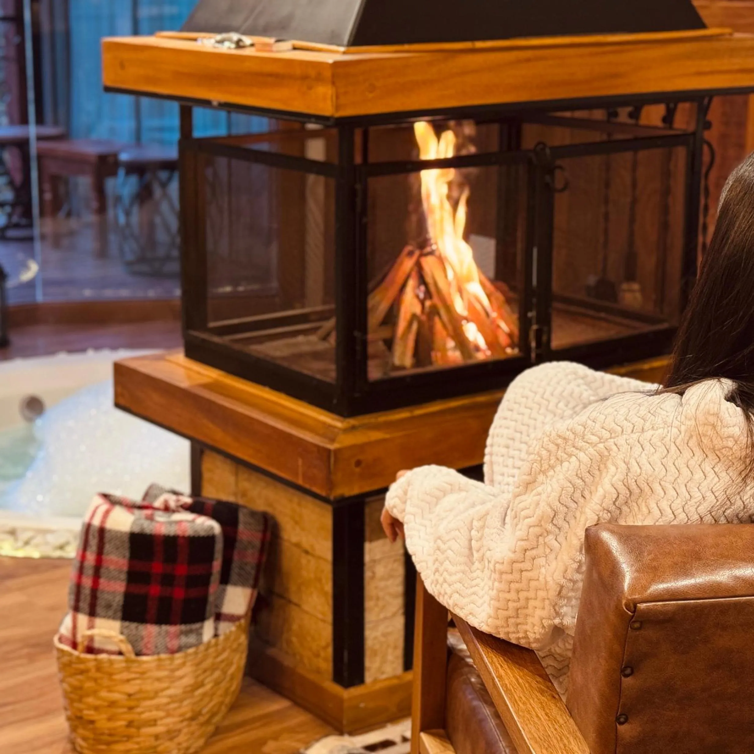 fireplace in Estalagem Serra de Minas em Monte Verde