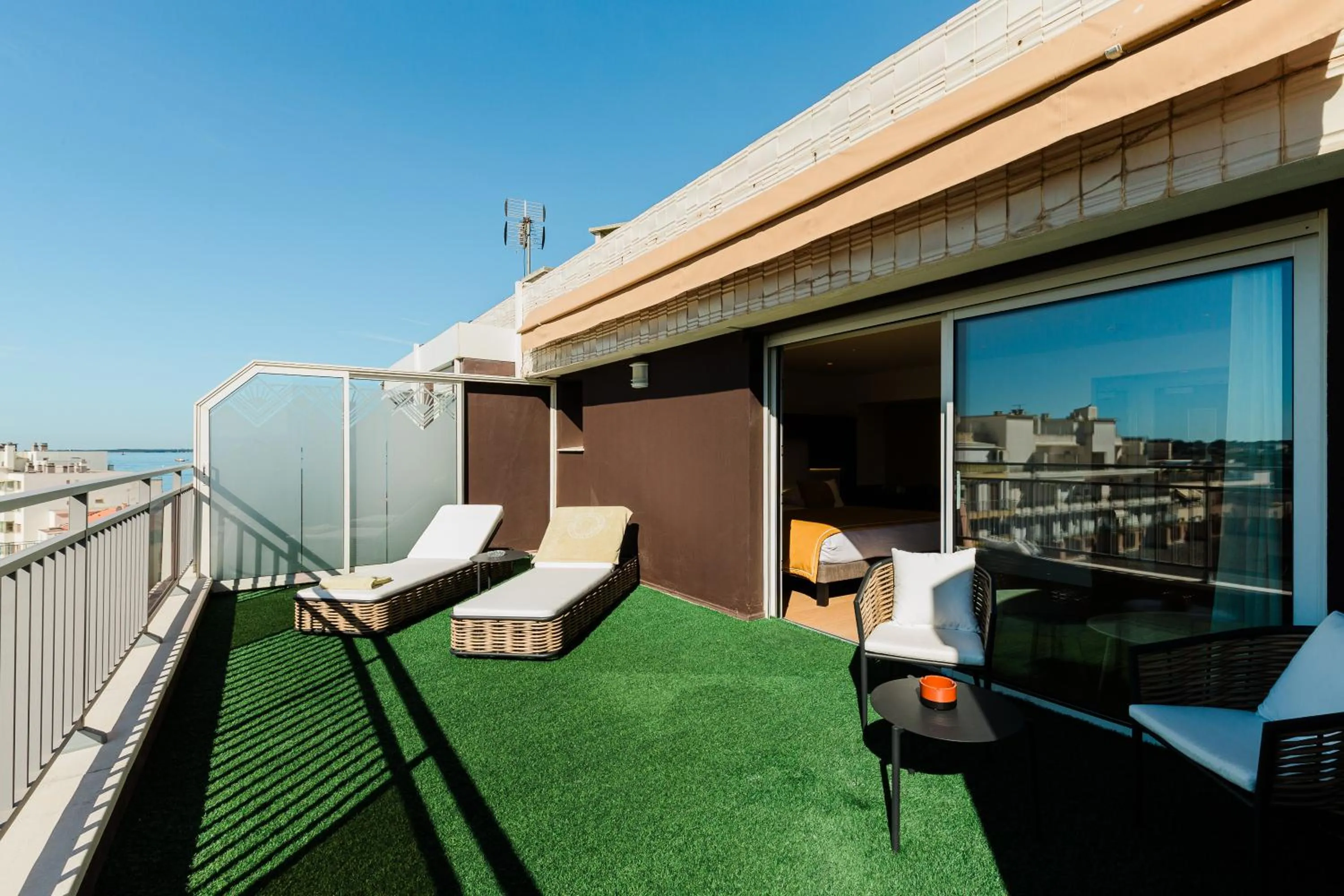 Patio in Hôtel Hélios