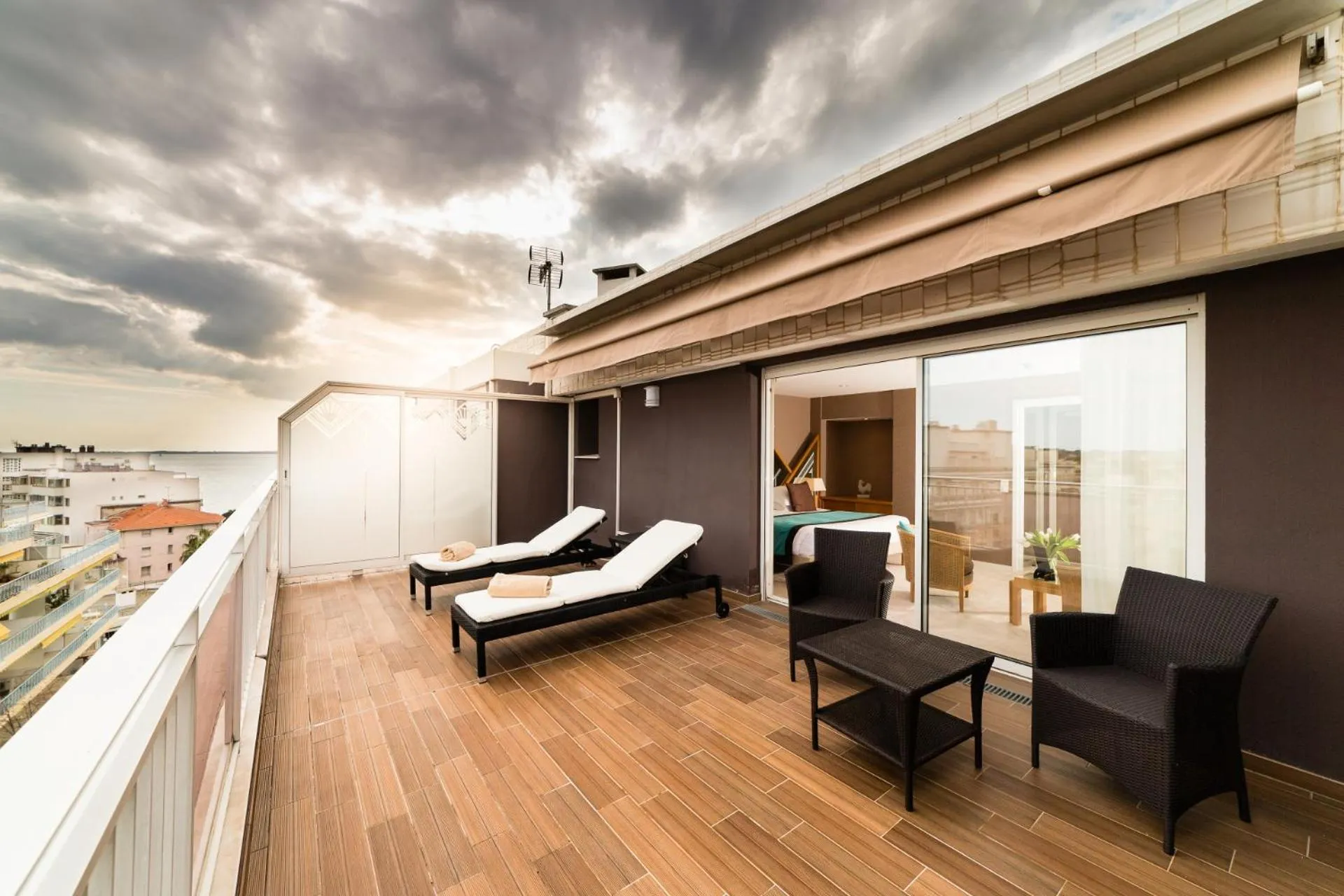 Balcony/Terrace in Hôtel Hélios