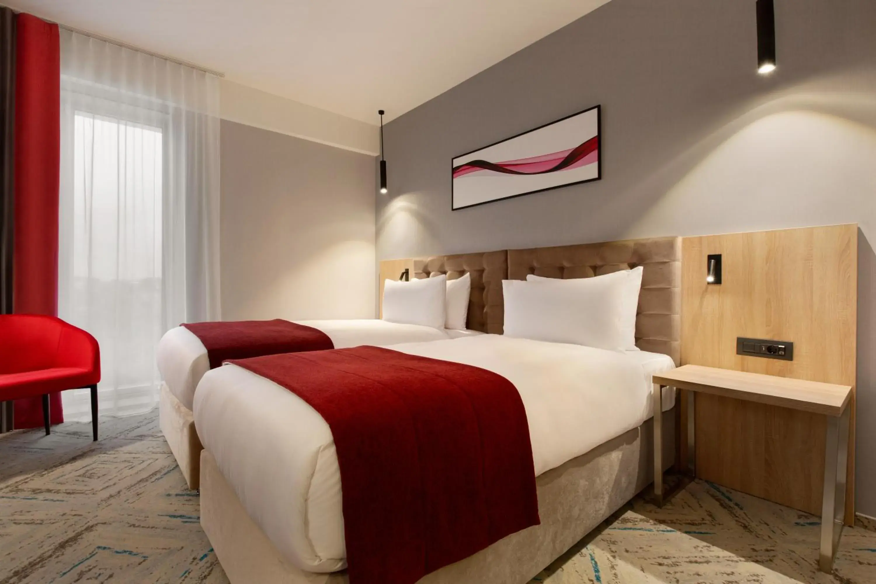 Twin Room - Non-Smoking in Ramada by Wyndham Targu Jiu Twin Room - Non-Smoking in Ramada by Wyndham Targu Jiu