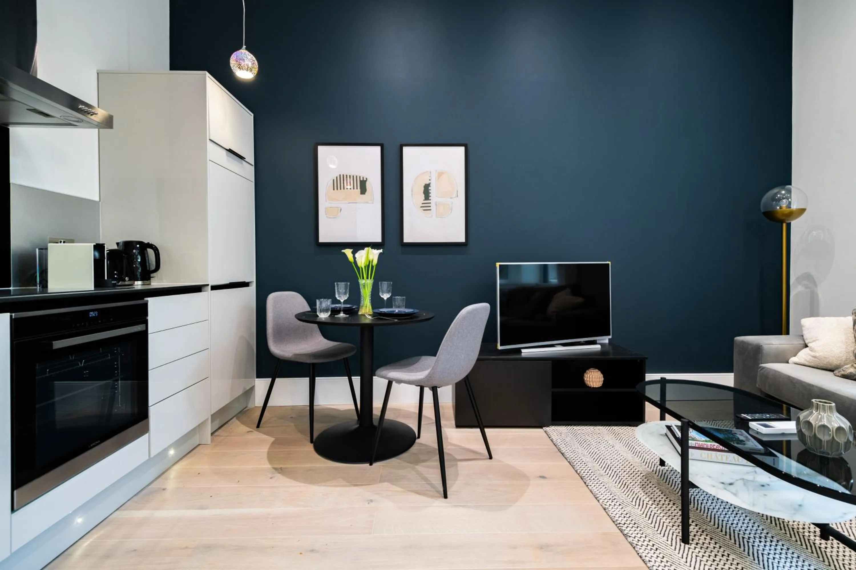 Dining area in No. 2 Queensberry Place by Stayo