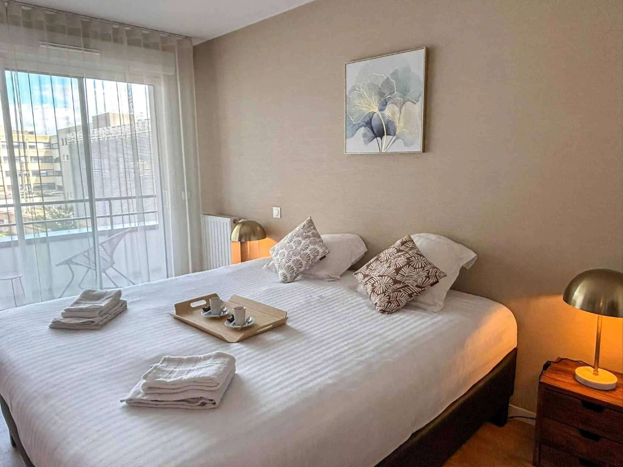 Bed in Les Boréales - Appart'hotel & Restaurant