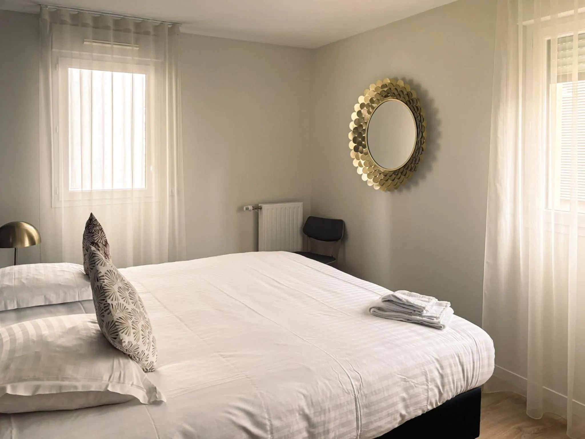 Bed in Les Boréales - Appart'hotel & Restaurant