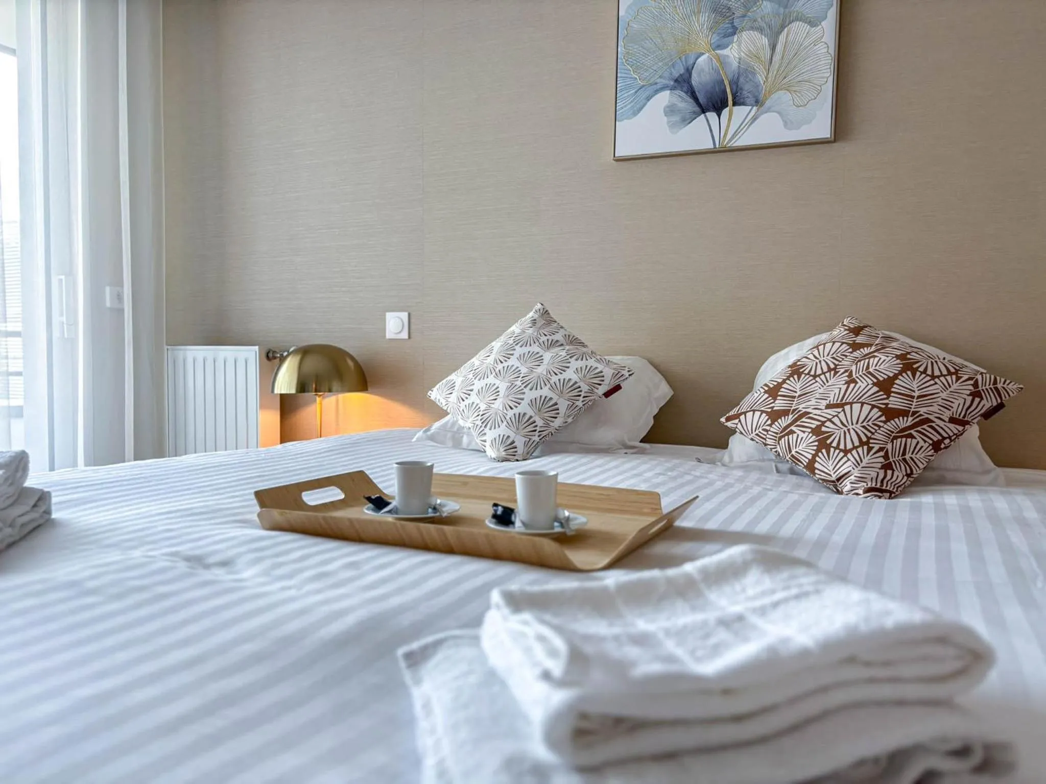 Bed in Les Boréales - Appart'hotel & Restaurant