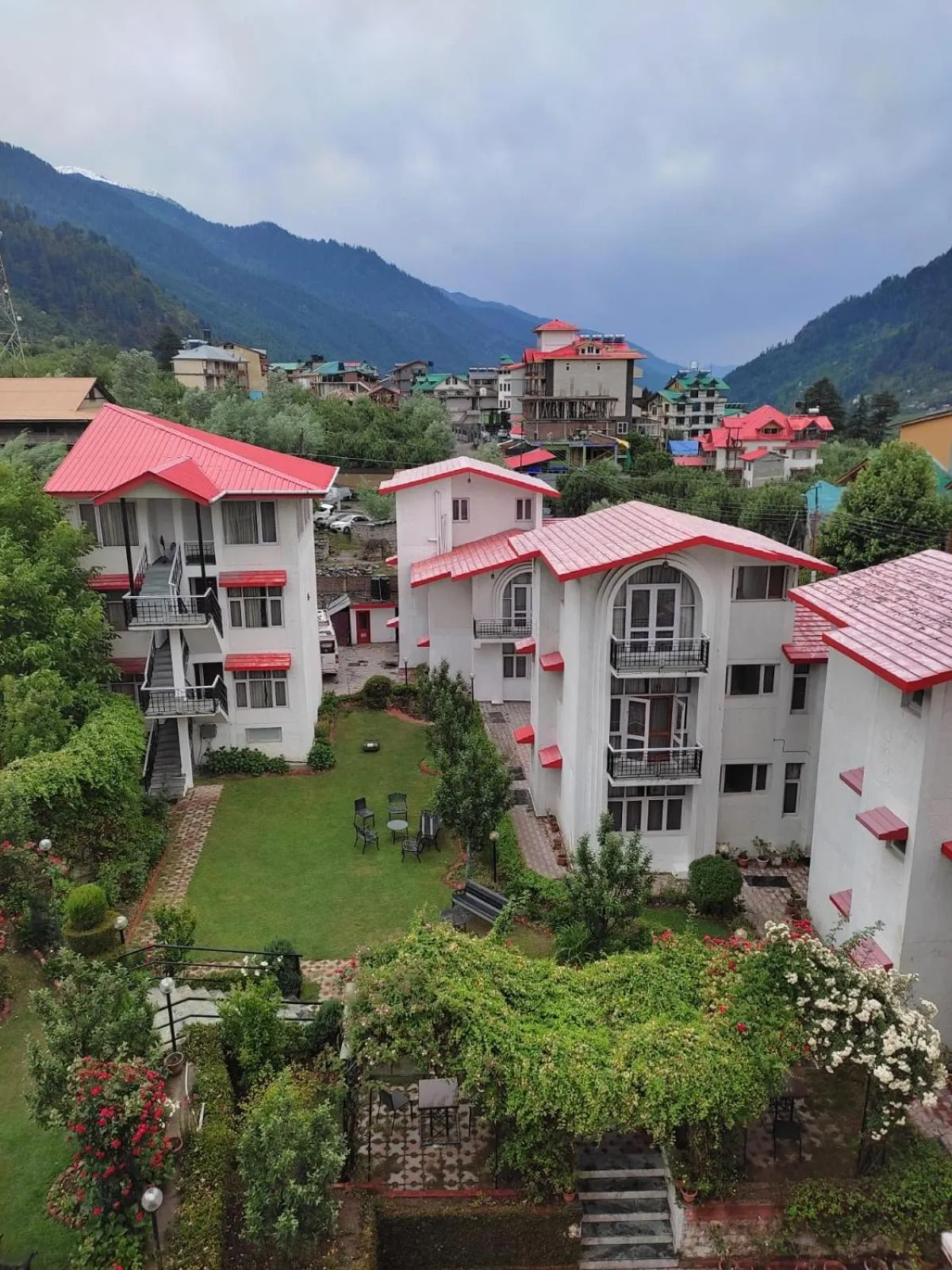 View (from property/room) in De Vivendi Resorts, Manali with 35000 Sqft Open Lawn