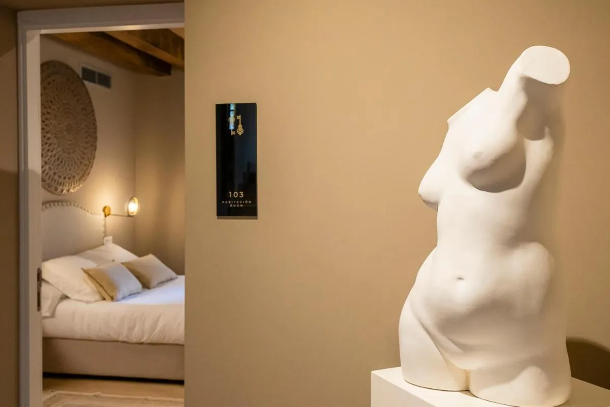 Decorative detail, Bed in Hotel Palacio De Luko