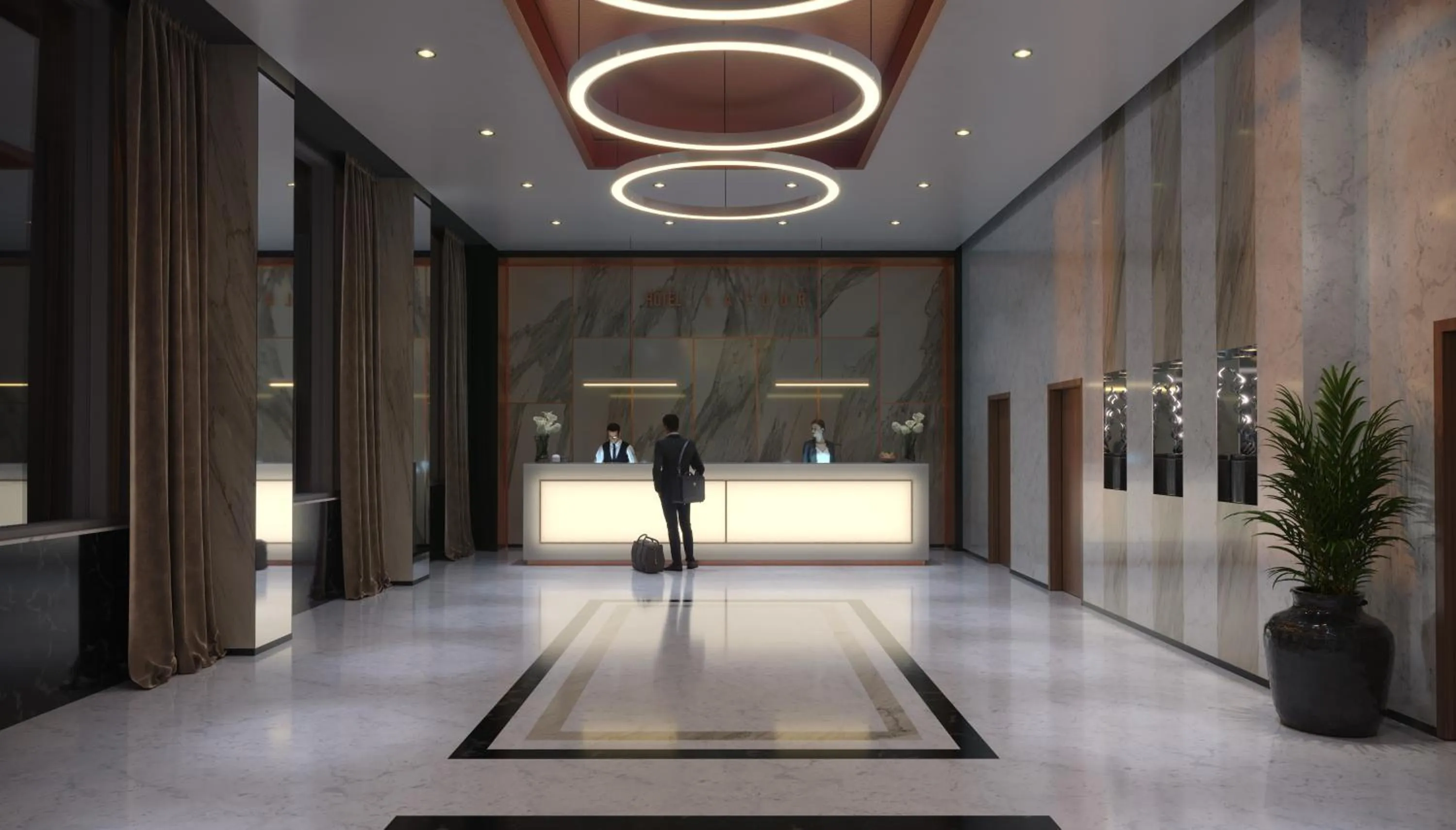 Lobby or reception in Hotel La Tour