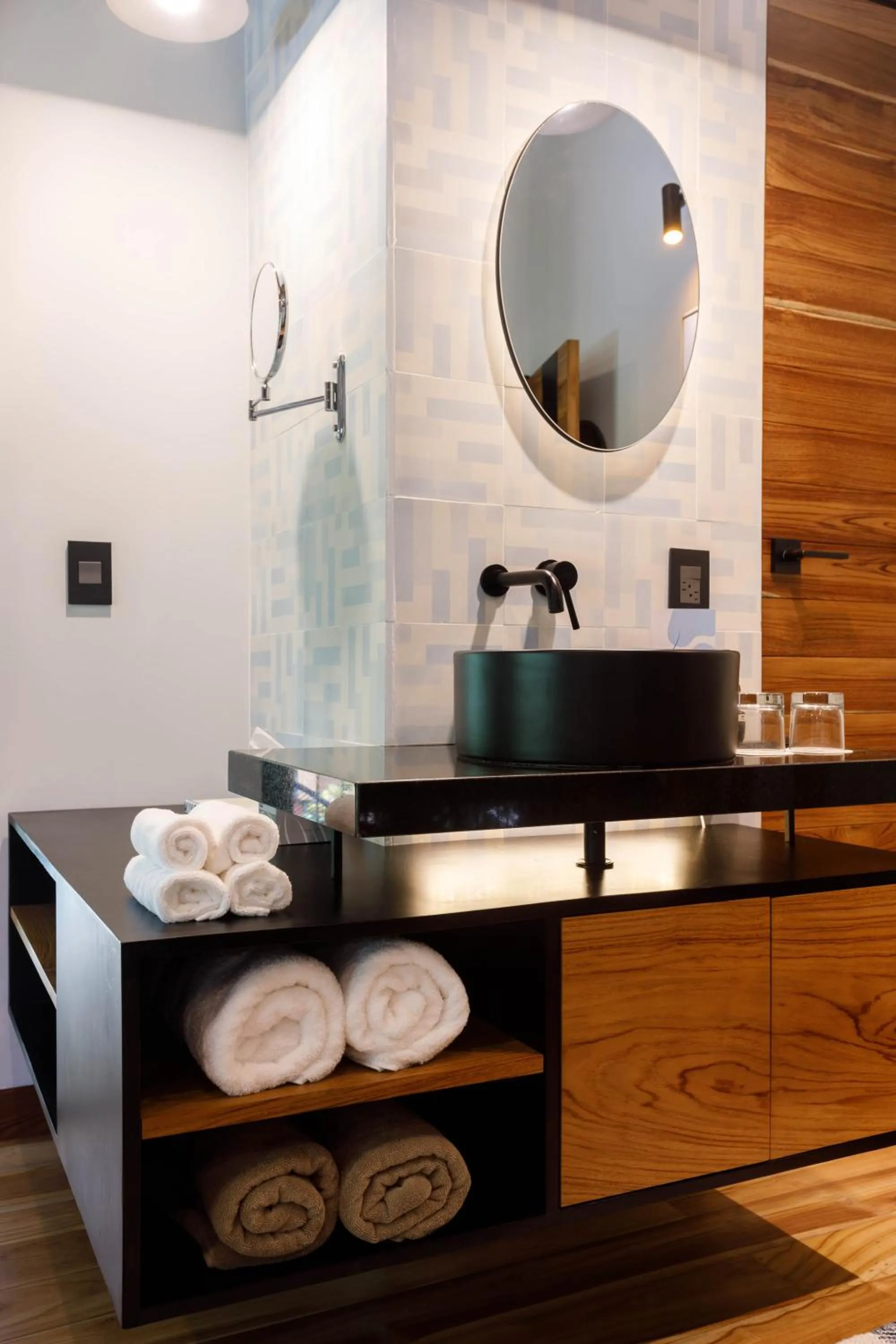 Bathroom in awā Beachfront Hotel