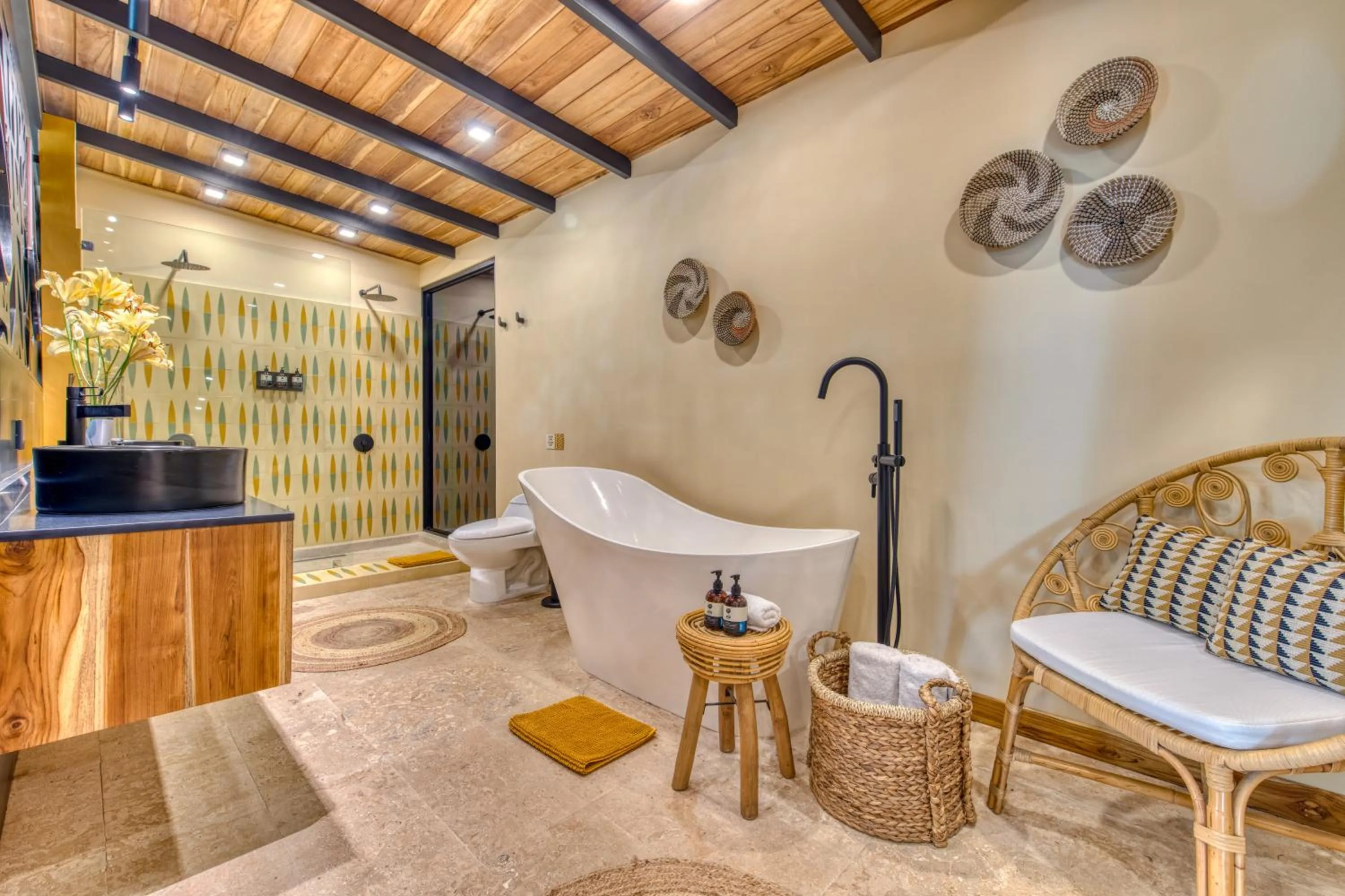 Shower in awā Beachfront Hotel