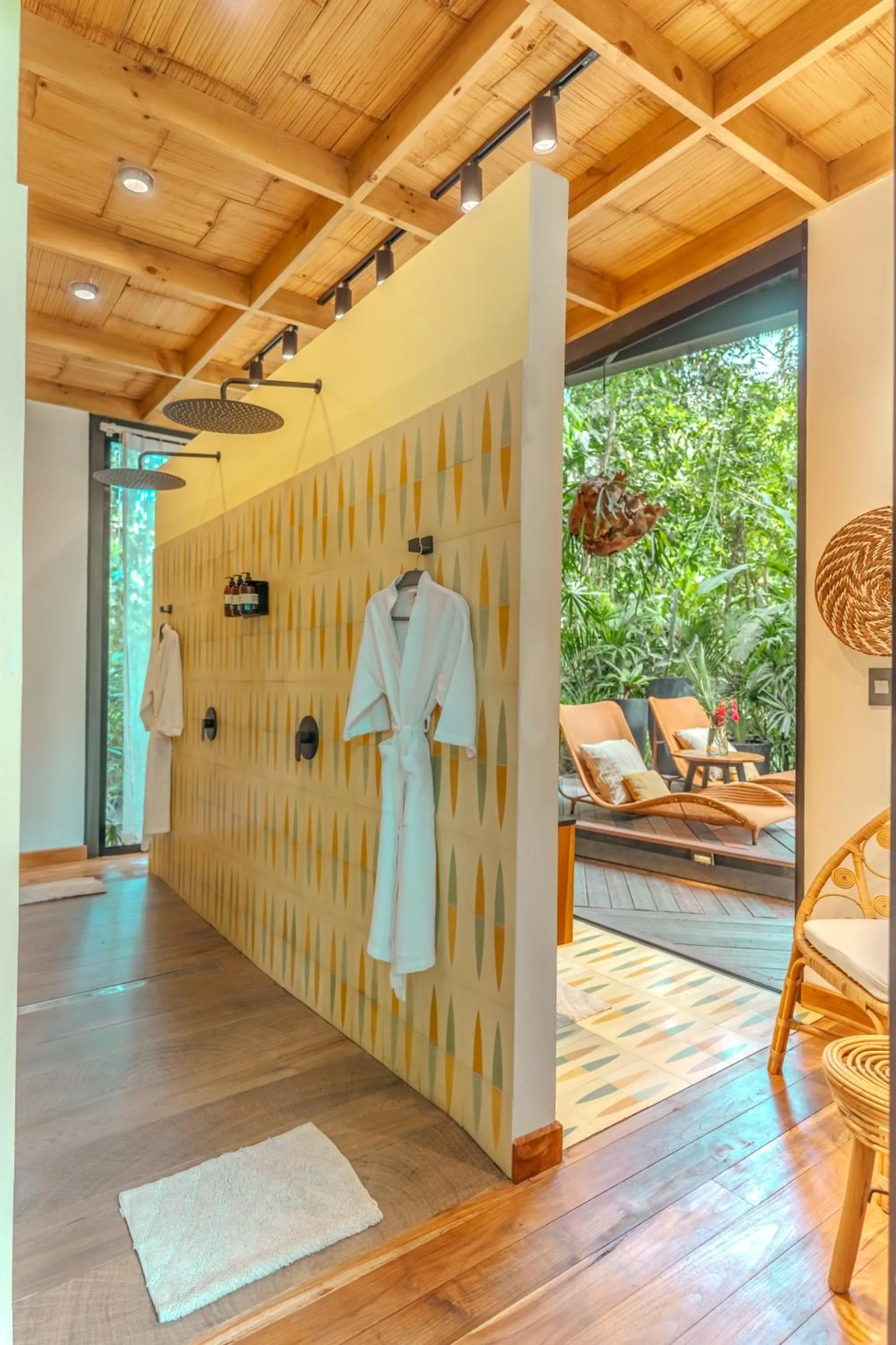 Bathroom in awā Beachfront Hotel