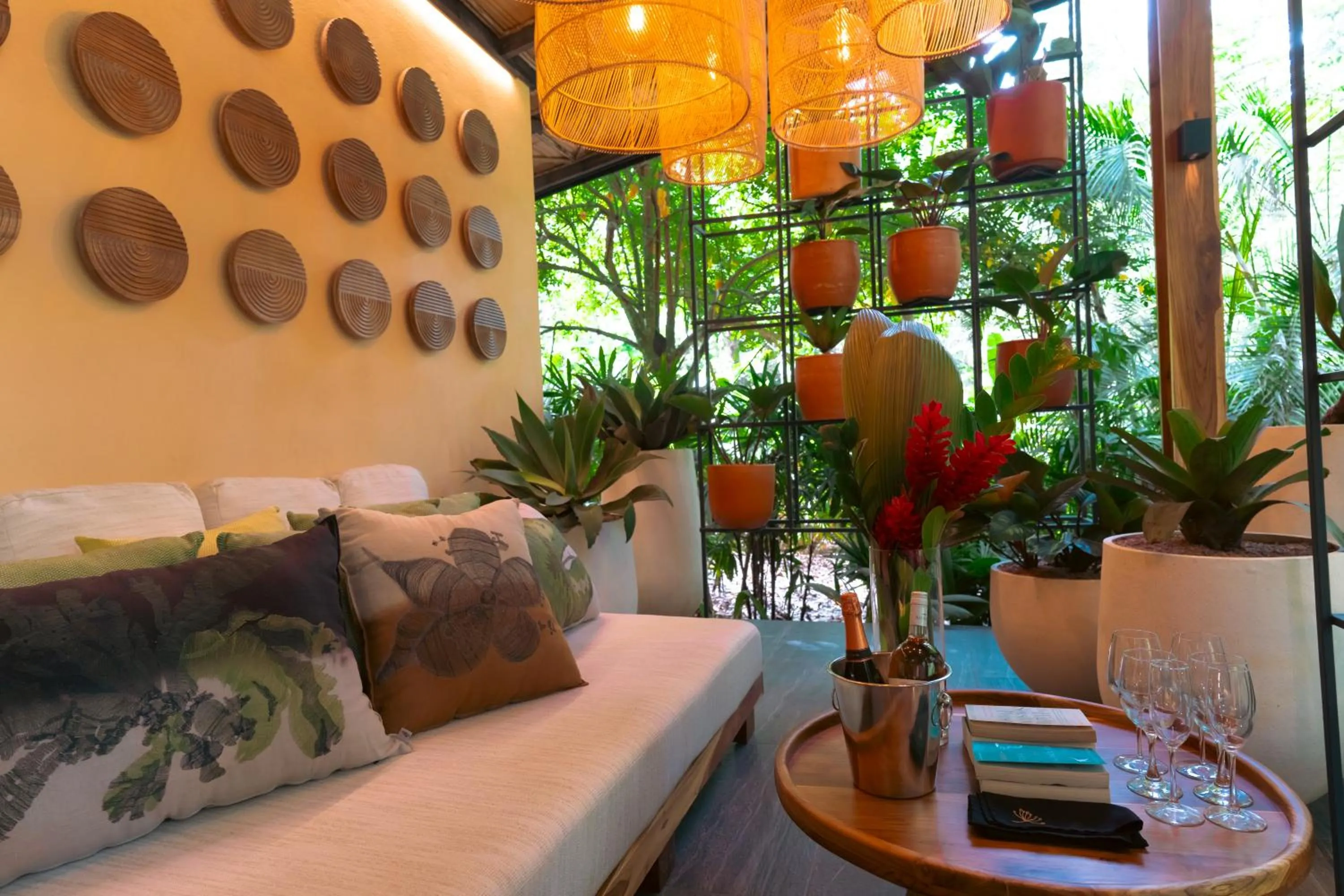 Seating area in awā Beachfront Hotel