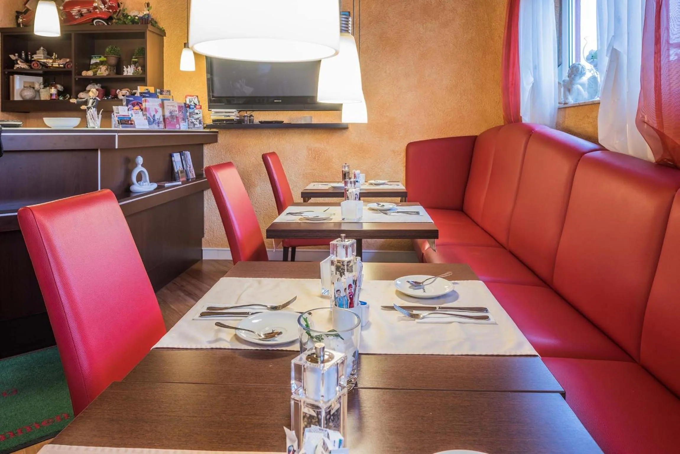 Dining area in Hotel Sperling mit E-Ladestation