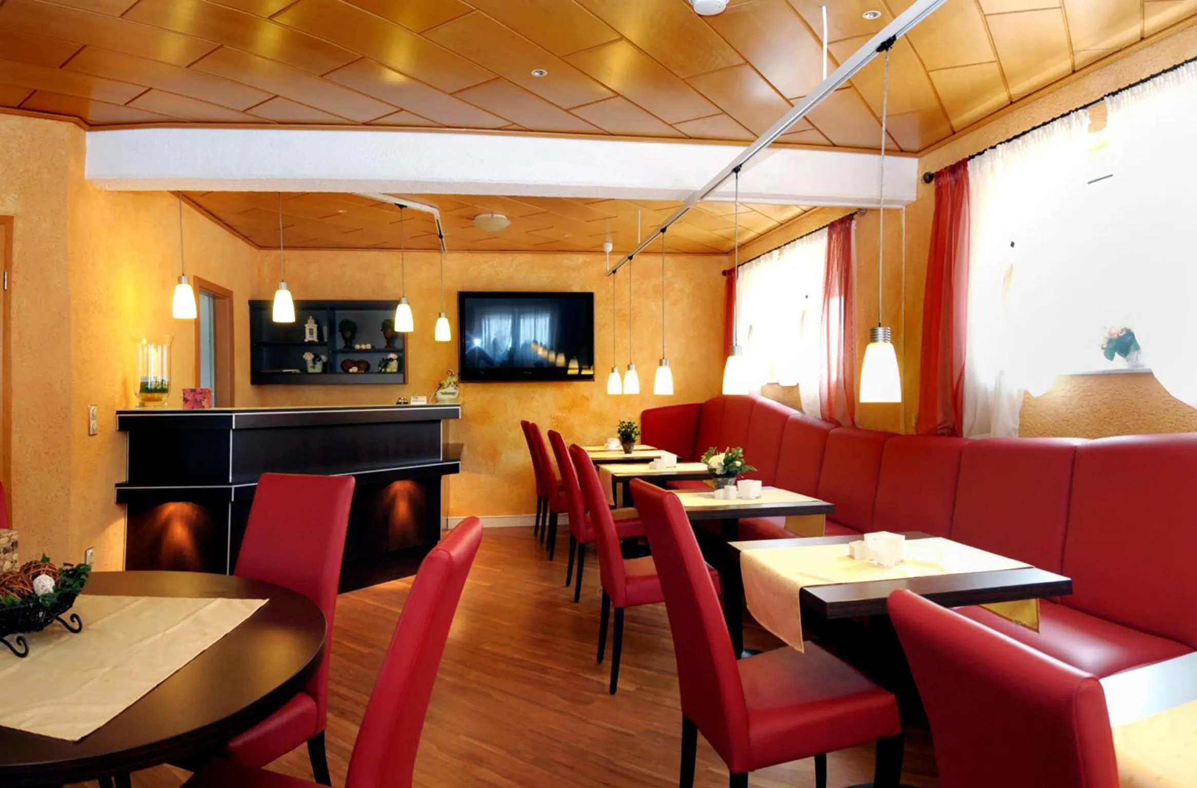 Dining area in Hotel Sperling mit E-Ladestation