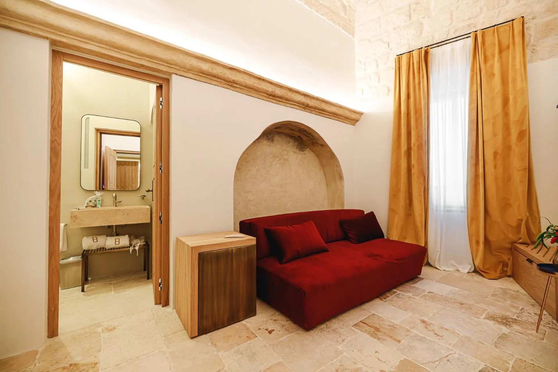 Living room, Bed in BAYIT Charming Place