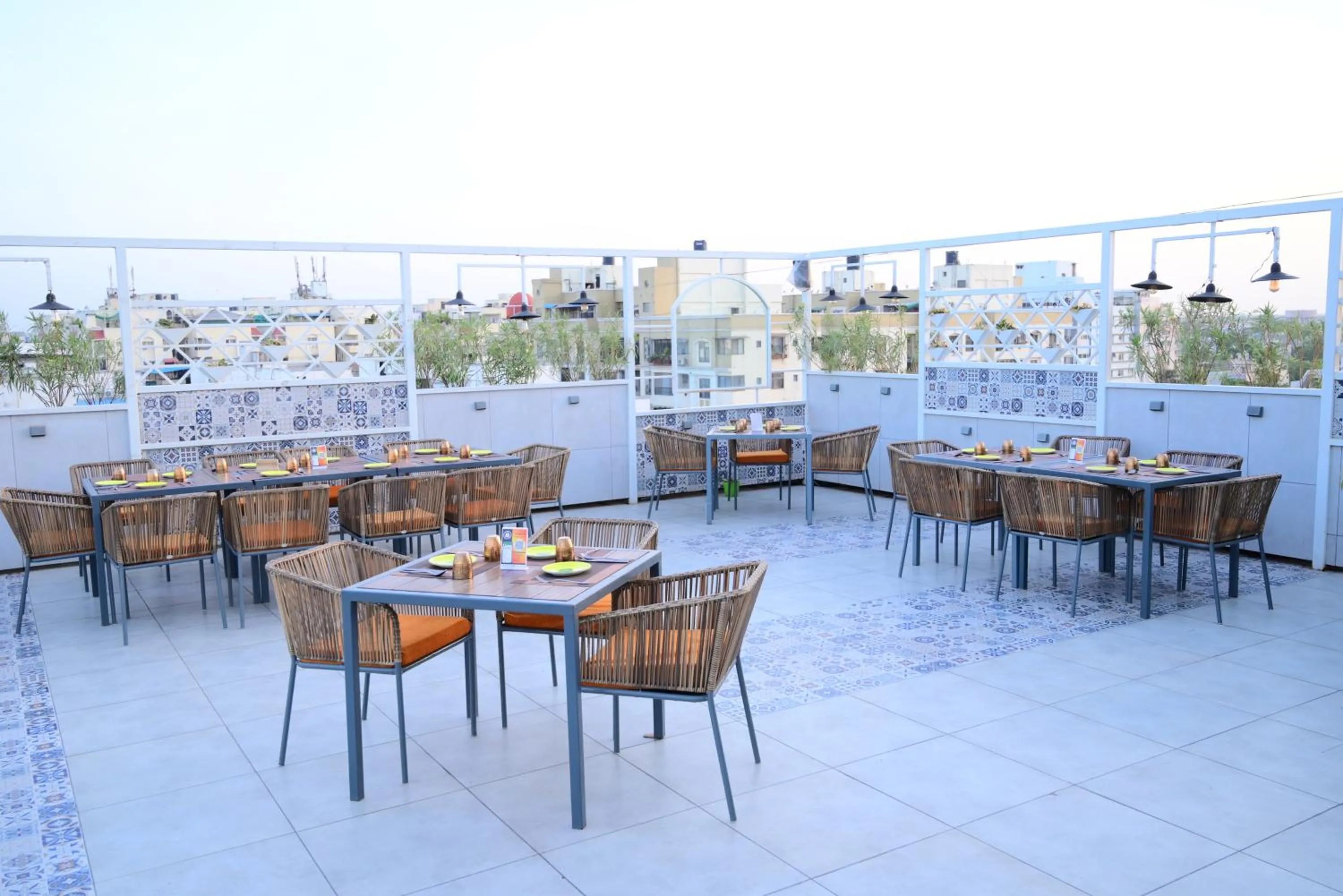 Dining area in Pravasa hotel Indore