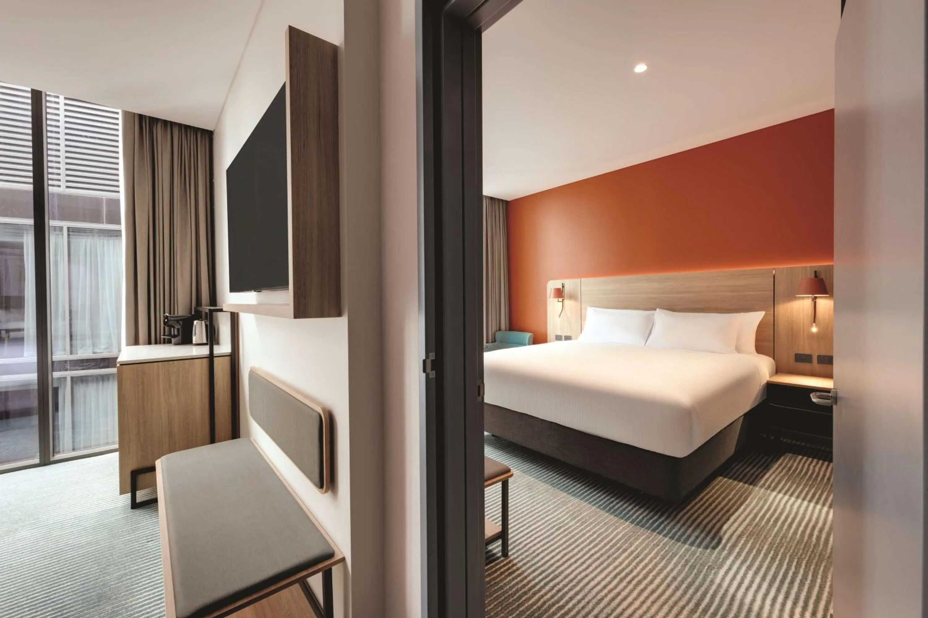 Bedroom, Bed in Travelodge Hotel Hurstville Sydney