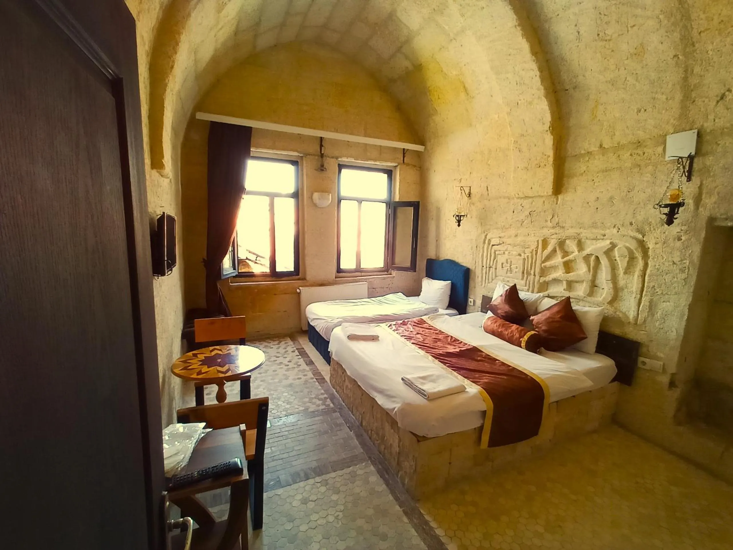 Bed in stone age cappadocia