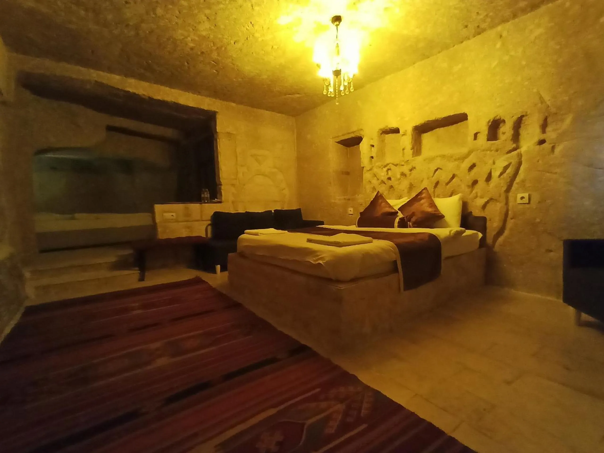 Bed in stone age cappadocia