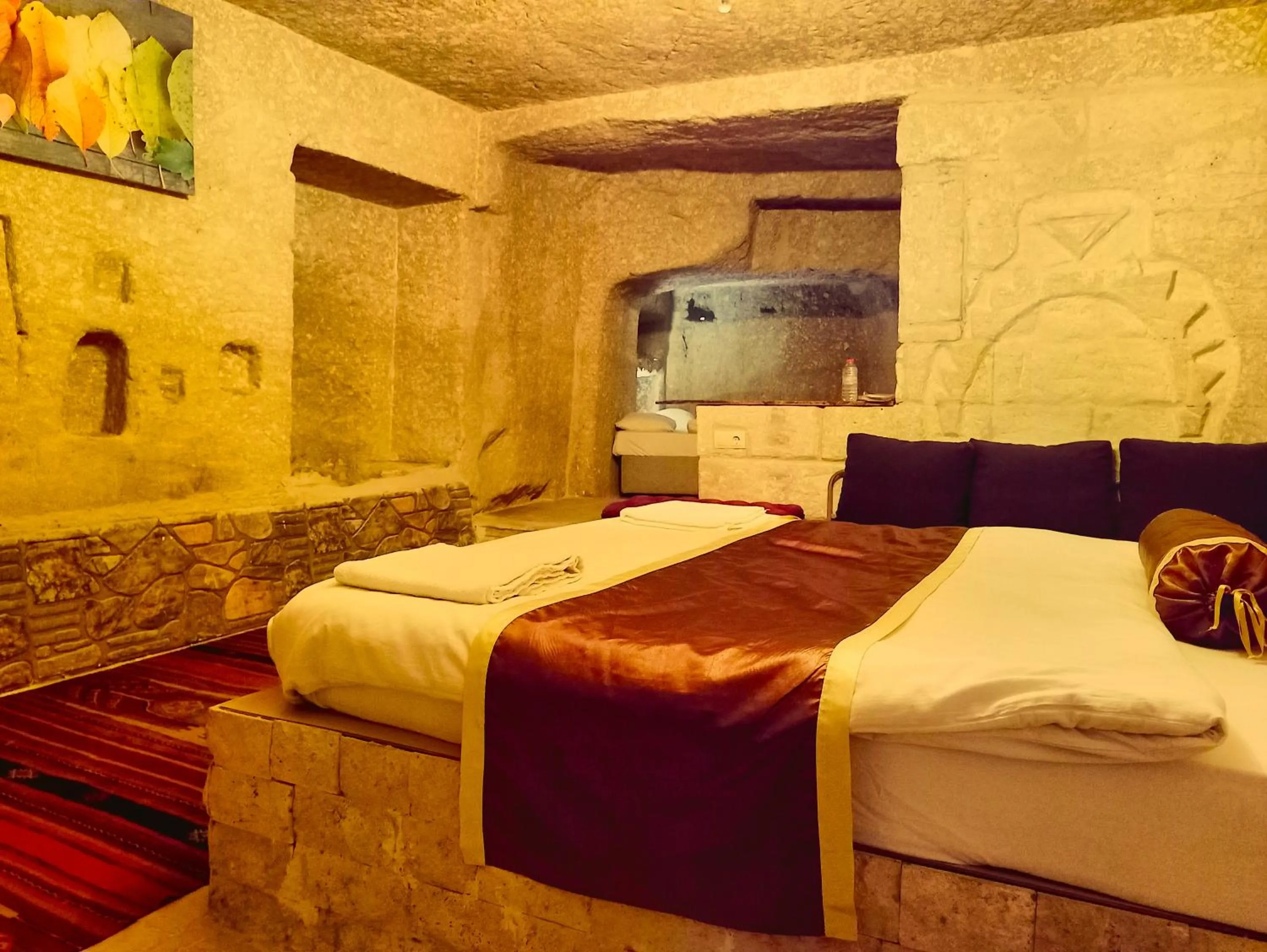 Bed in stone age cappadocia