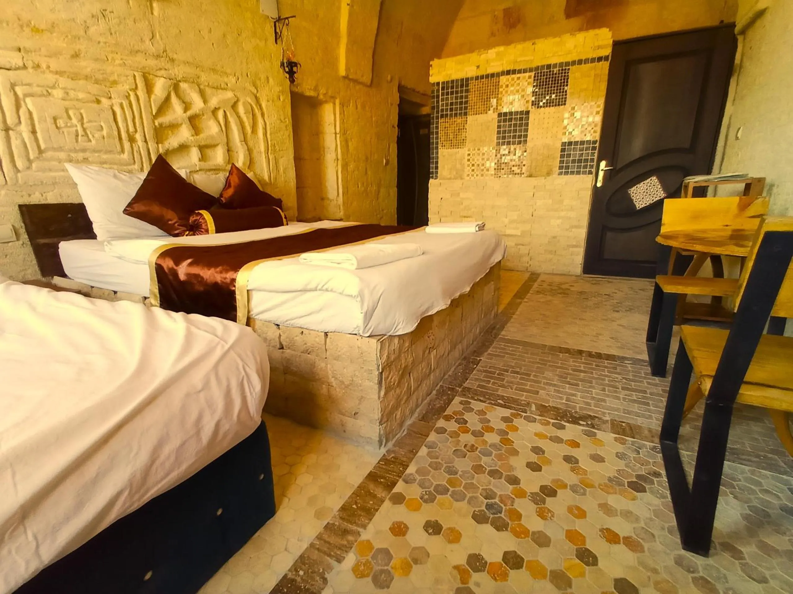 Bed in stone age cappadocia