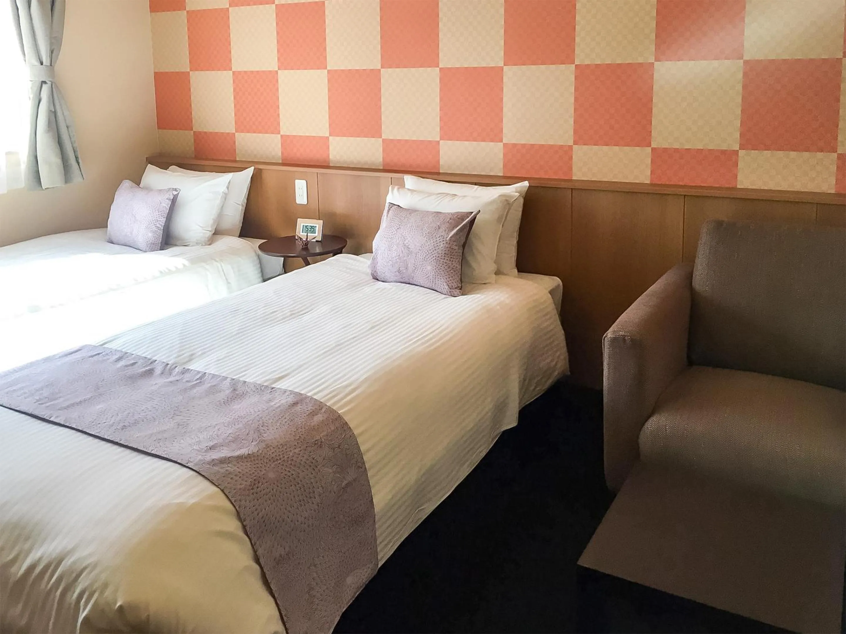 Photo of the whole room, Bed in Kyoto Earth Hotel