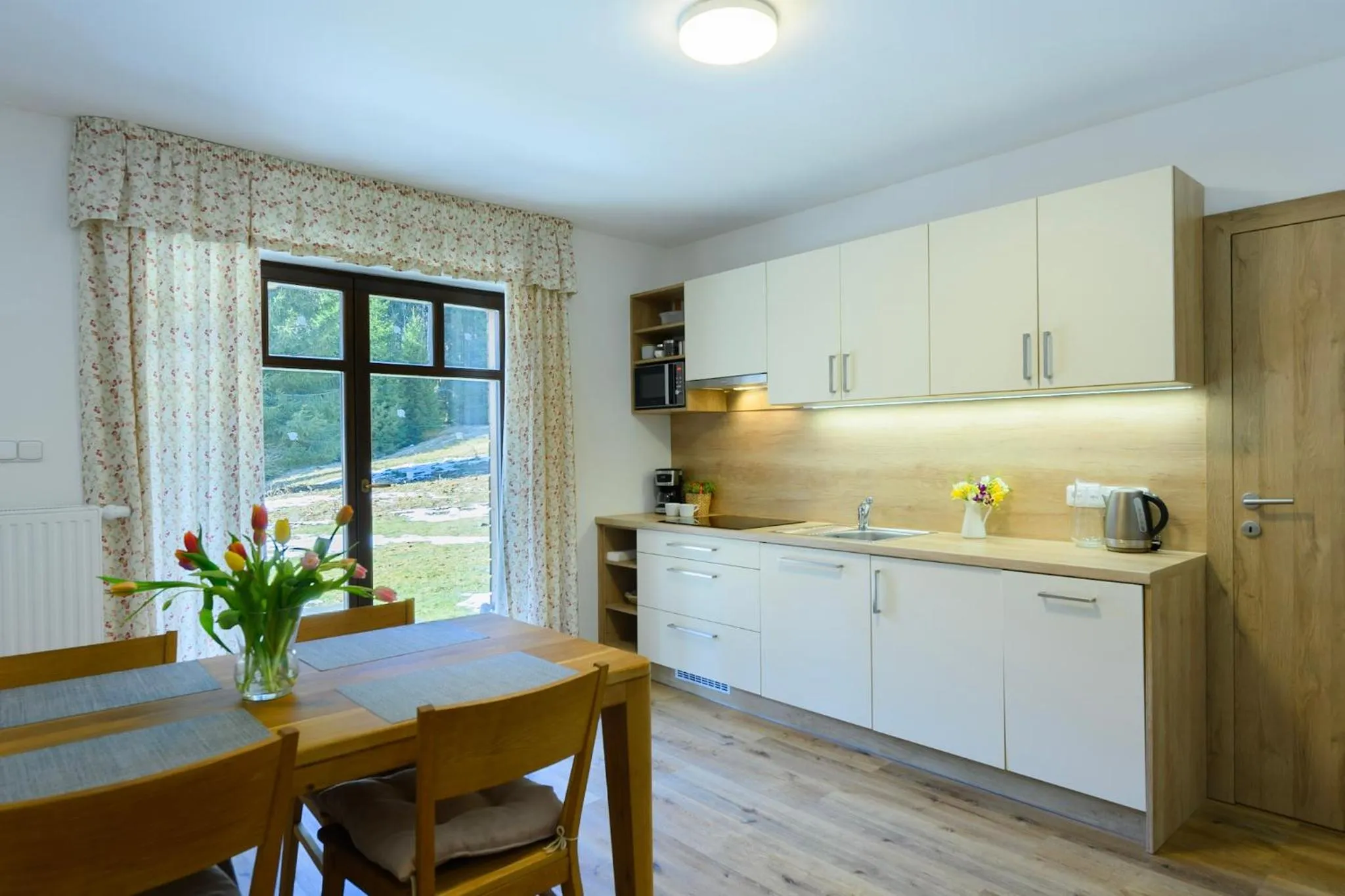 Kitchen or kitchenette in Apartmány Mezivodí