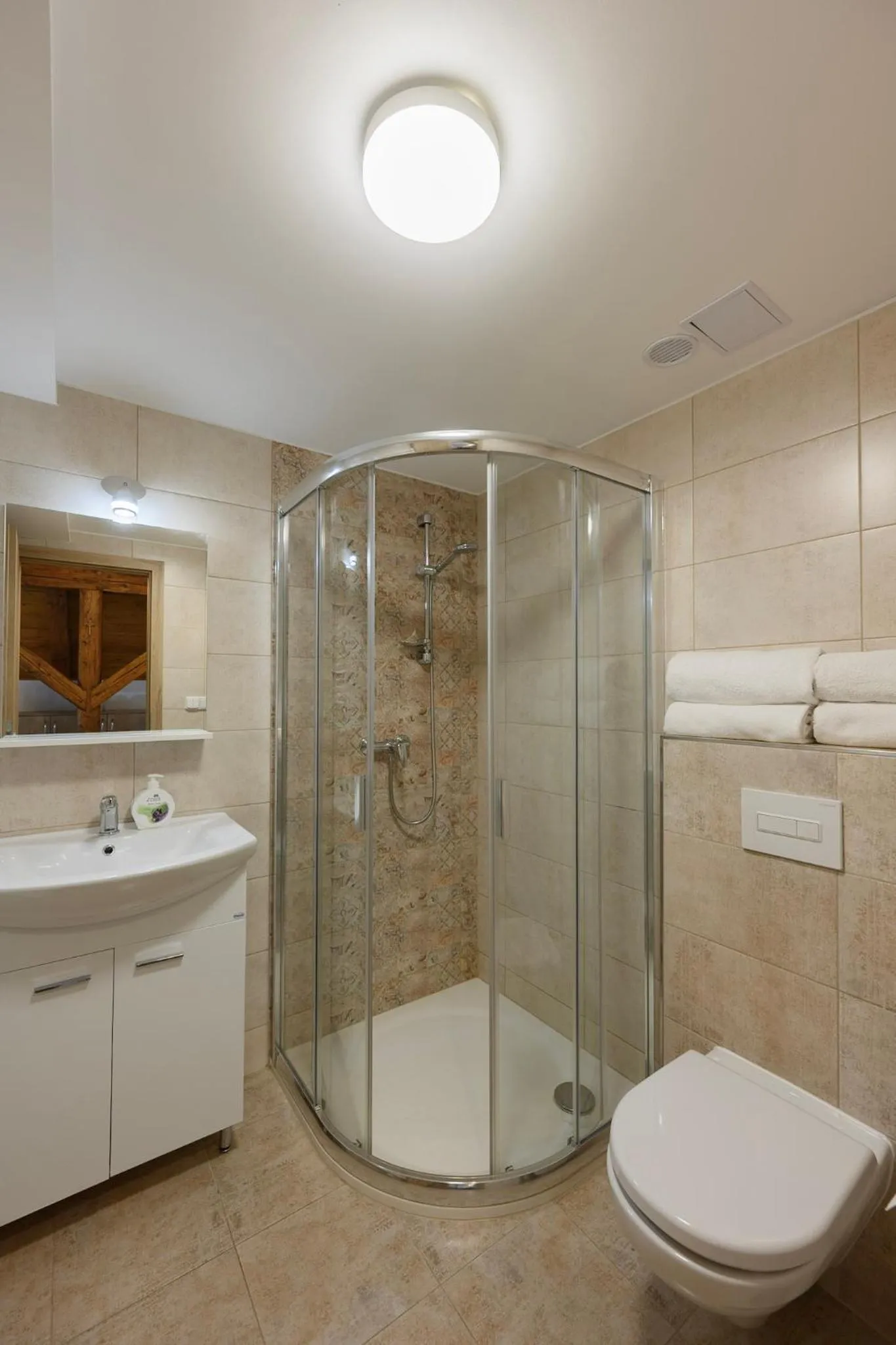 Shower in Apartmány Mezivodí