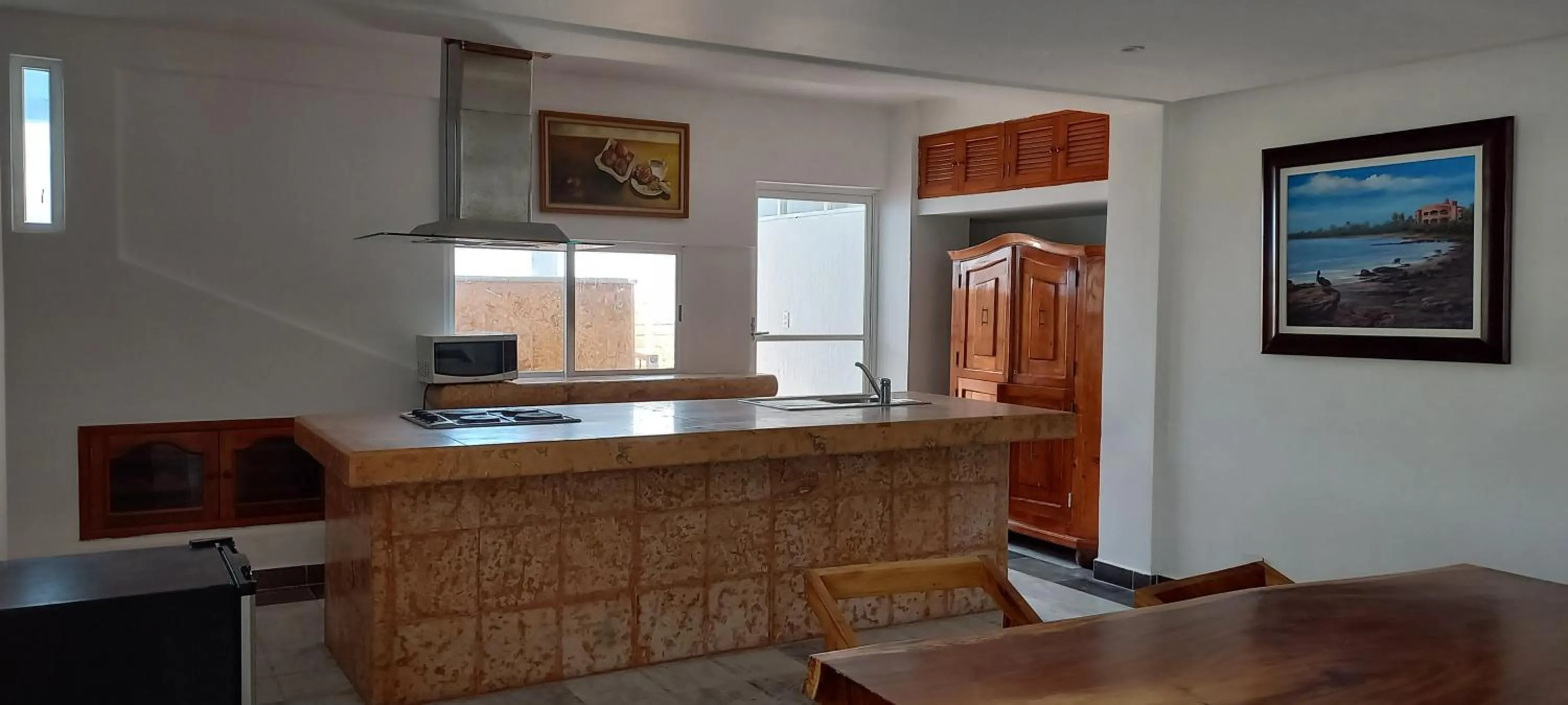 Kitchen or kitchenette in Hotel y Museo Casa Turquesa