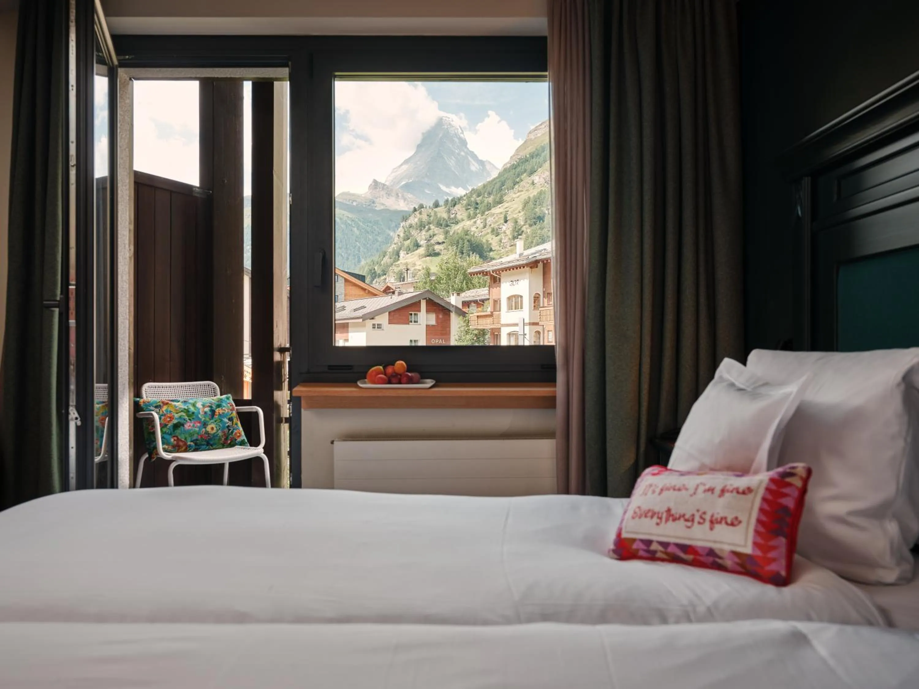 Mountain view, Bed in National Zermatt - Matterhorn Views, Sunnegga Gateway & SPA