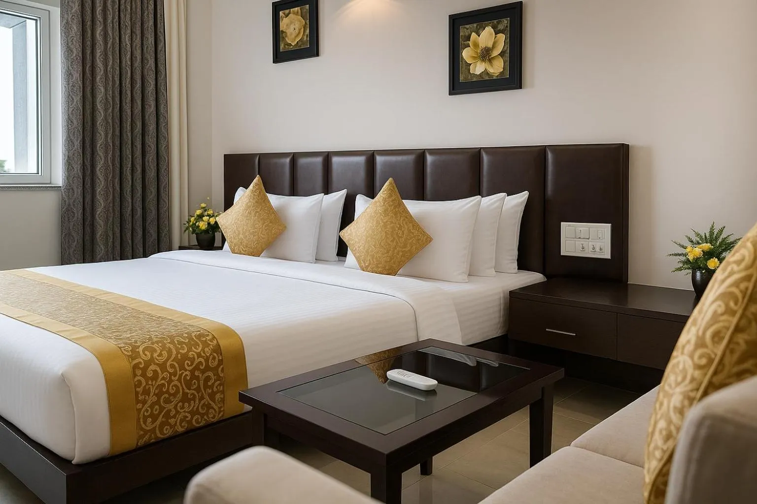 Living room, Bed in The Sky Imperial- Hotel Gopal Darshan