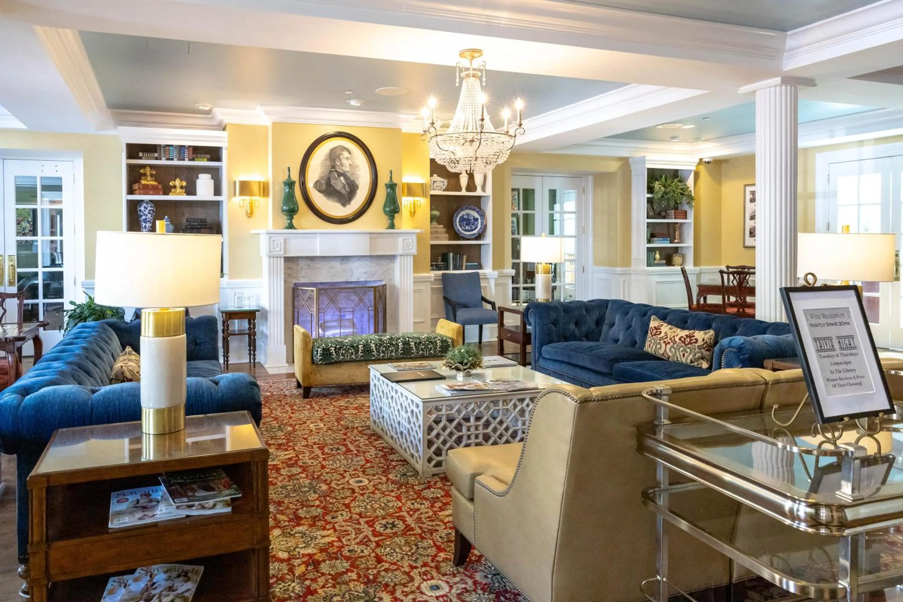 Library in The Marshall House, Historic Inns of Savannah Collection