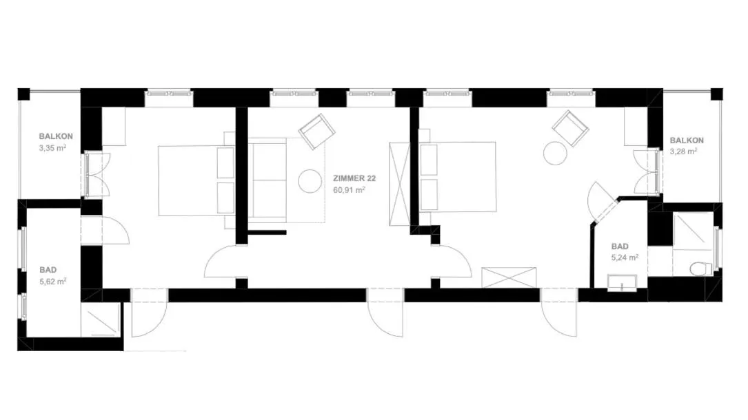Floor plan in Galerie Hotel