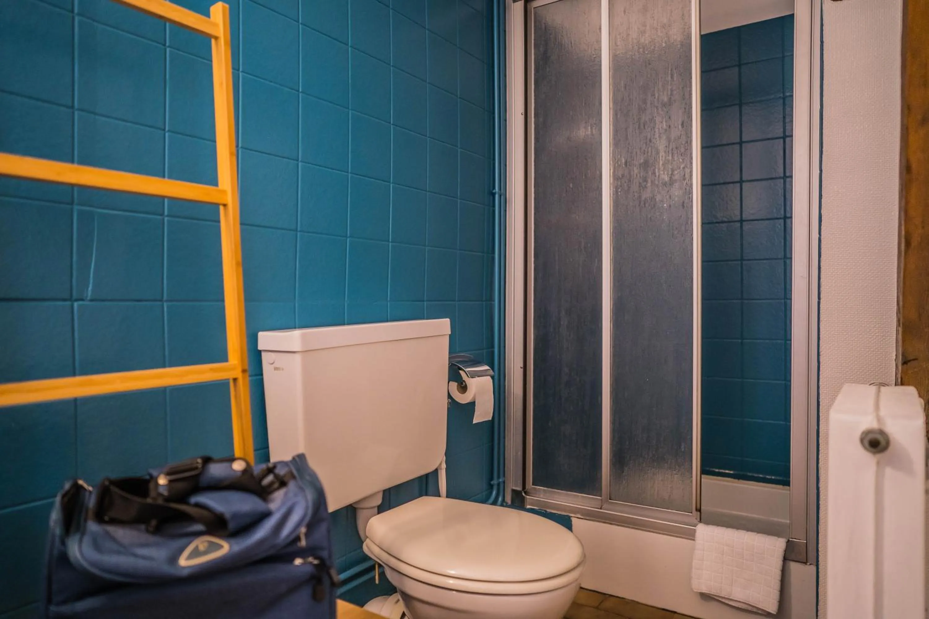 Shower in Hôtel Au Vieux Moulin